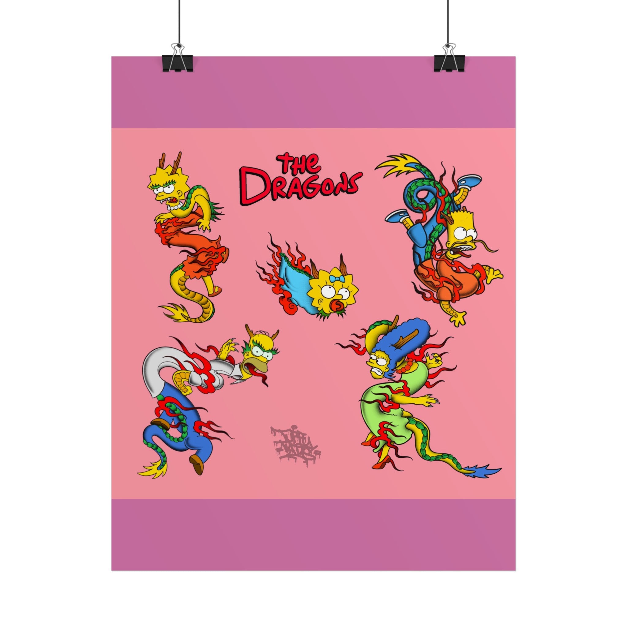 The Simpson’s mashup dragons 11″ x 14″ (Vertical) / Semi Glossy