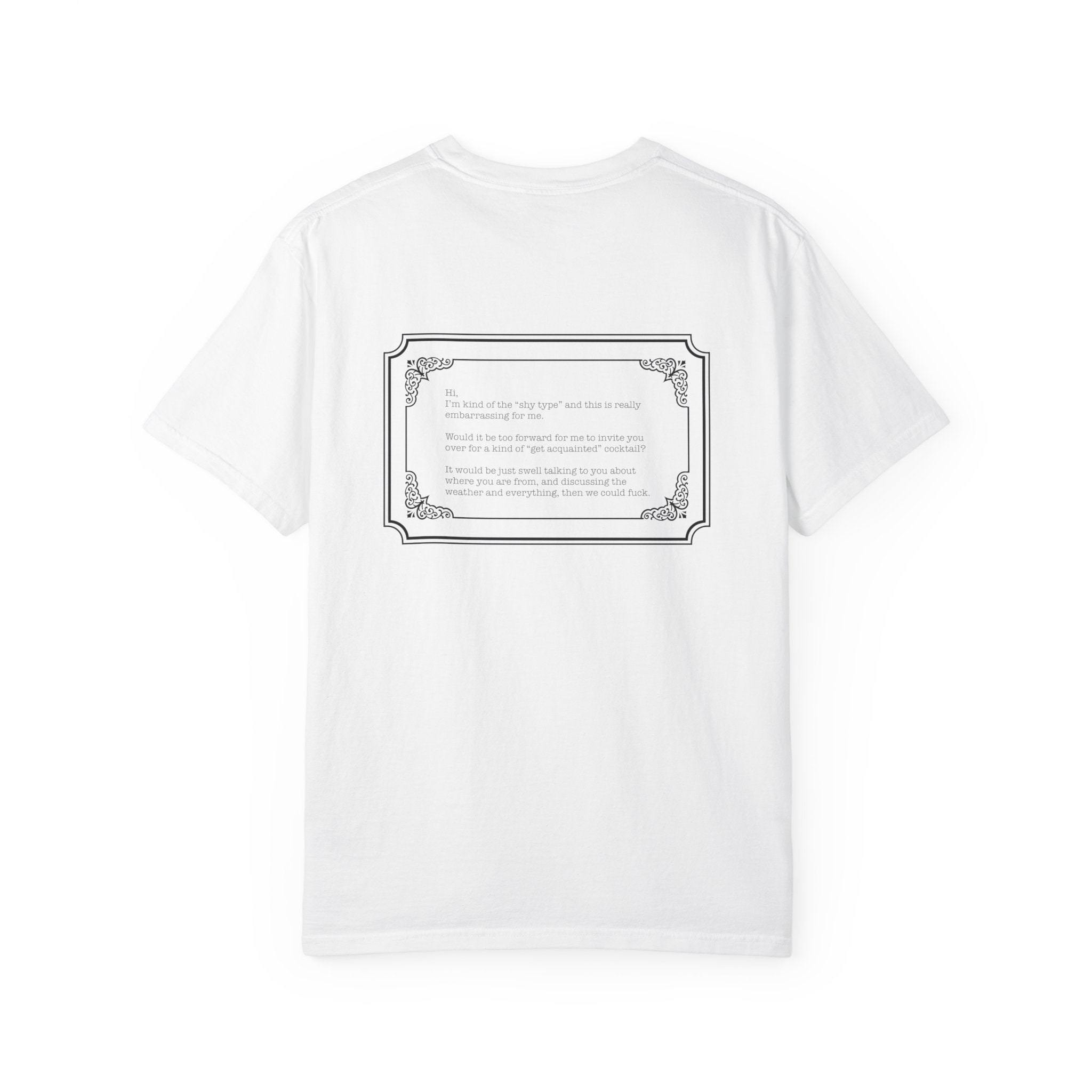 Adult humour- Hello T-Shirt for Everyday Style, Casual Wear, Gifts for Friends, Summer Outfits, Art-Inspired Fashion White / S