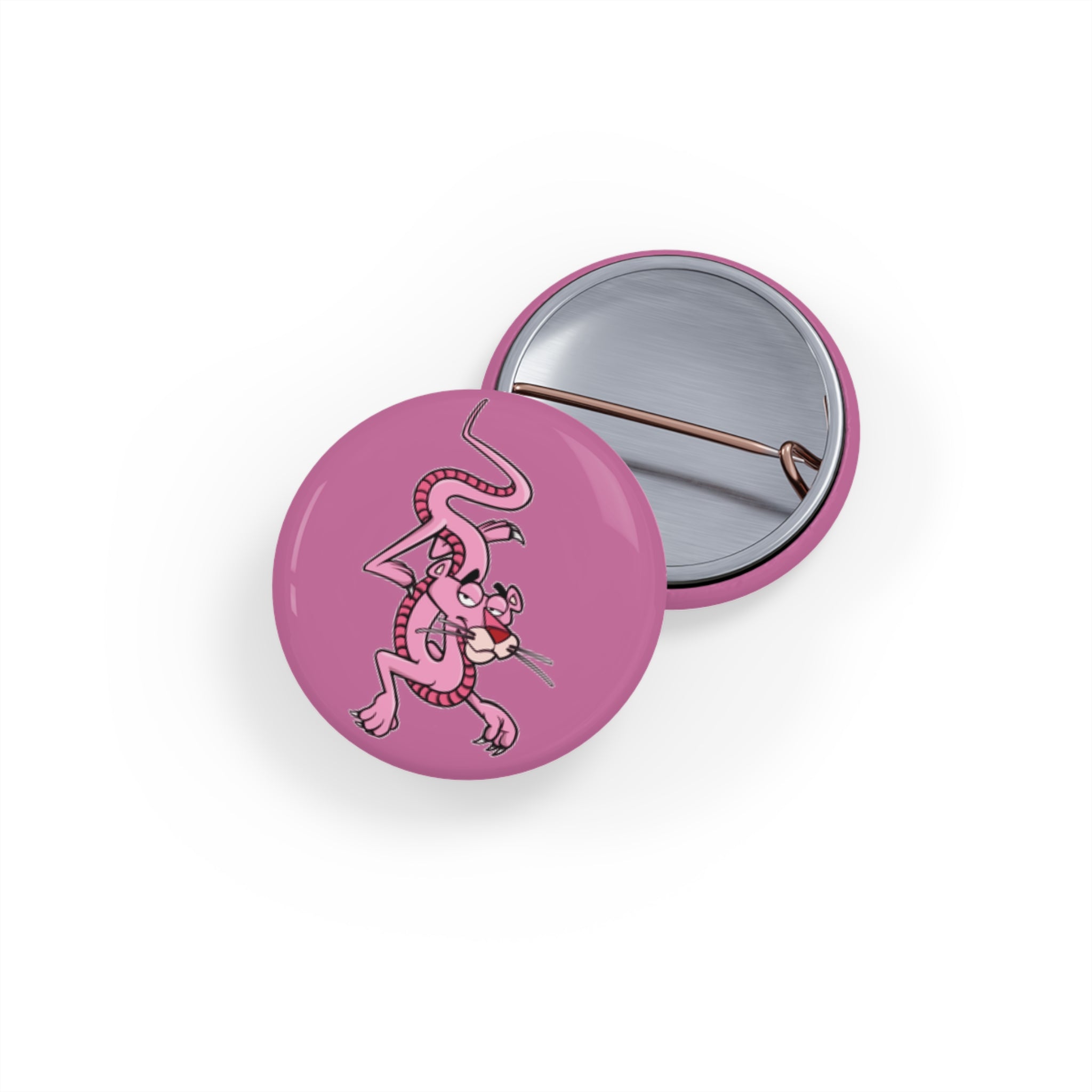 **Pink Panther Dragon Round Button** 1" / Round / 1 pc