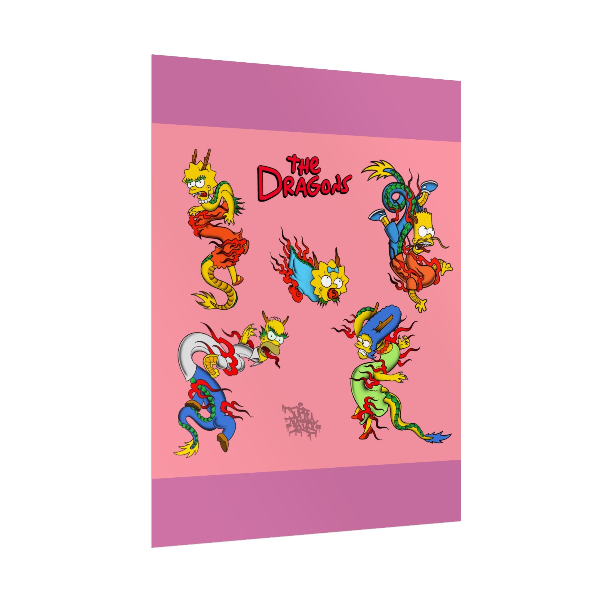 The Simpson’s mashup dragons 11″ x 14″ (Vertical) / Semi Glossy