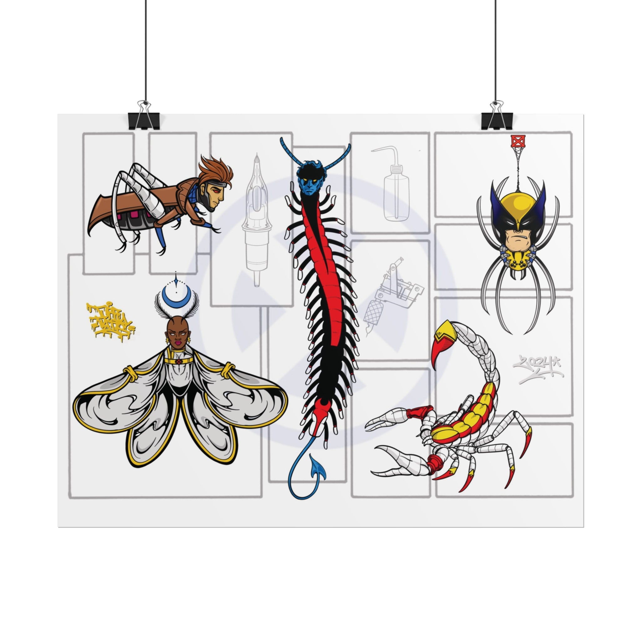 Classic men mashup flash 14″ x 11″ (Horizontal) / Fine Art