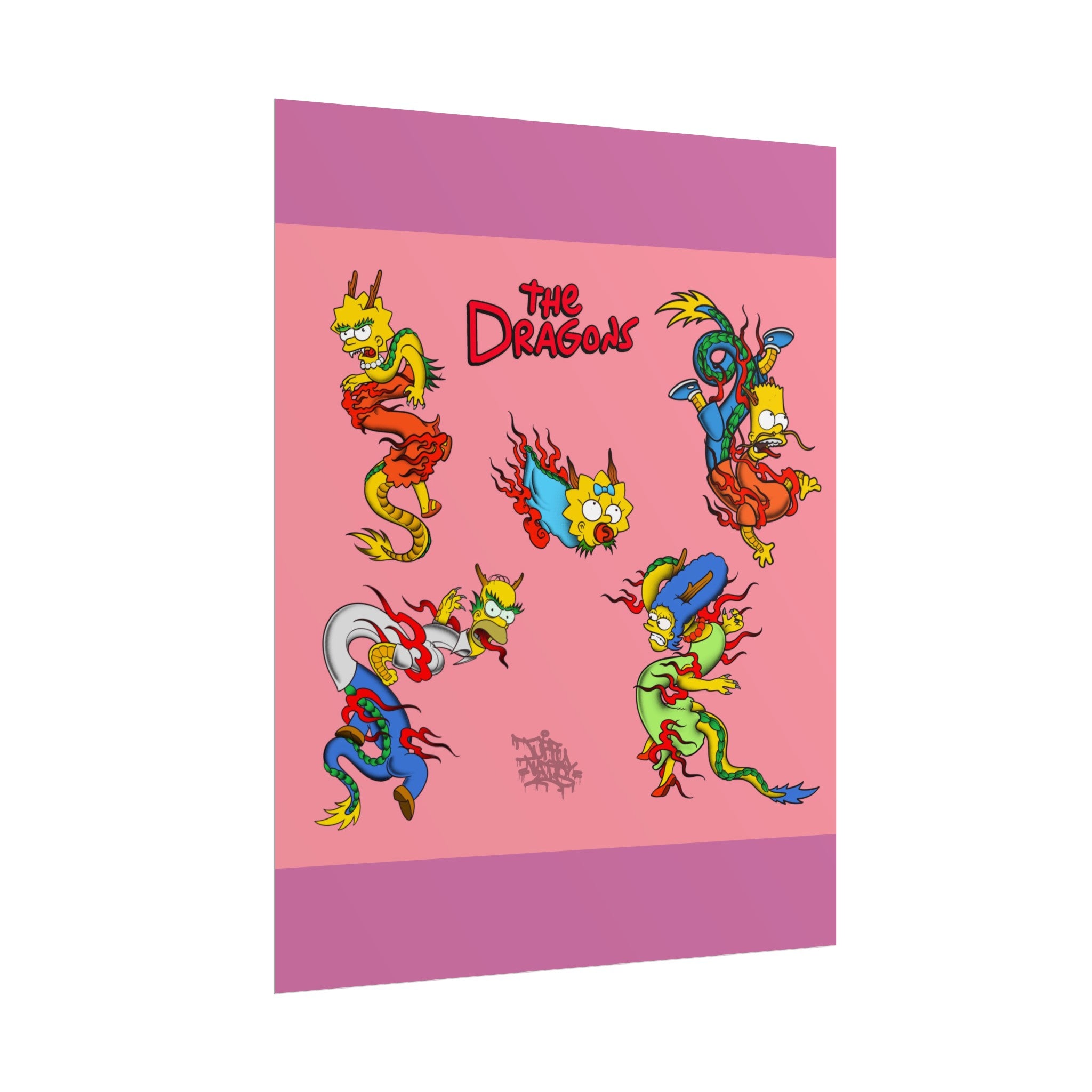 The Simpson’s mashup dragons 11″ x 14″ (Vertical) / Semi Glossy