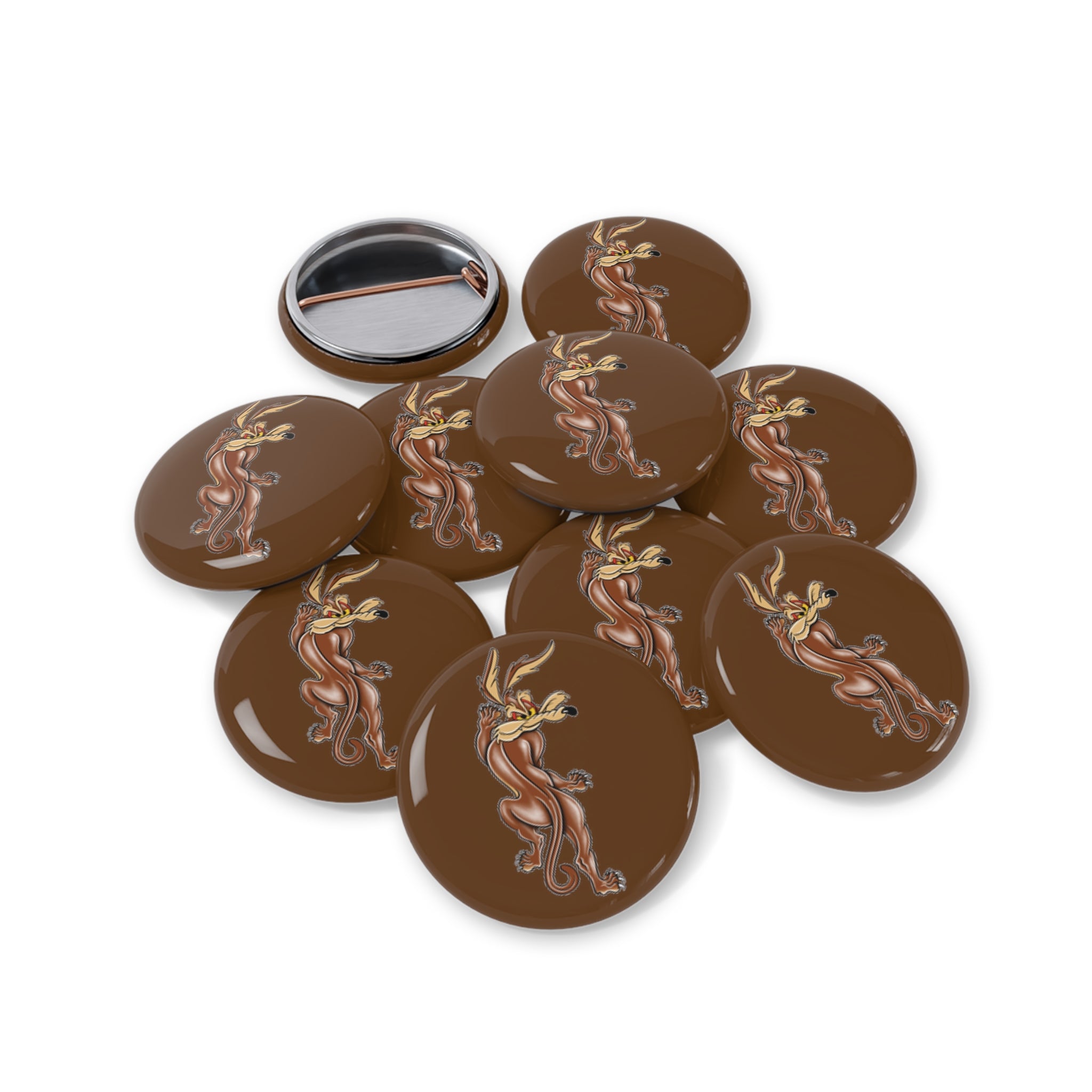 *Wile E. Coyote Dragon Round Button** 1" / Round / 1 pc