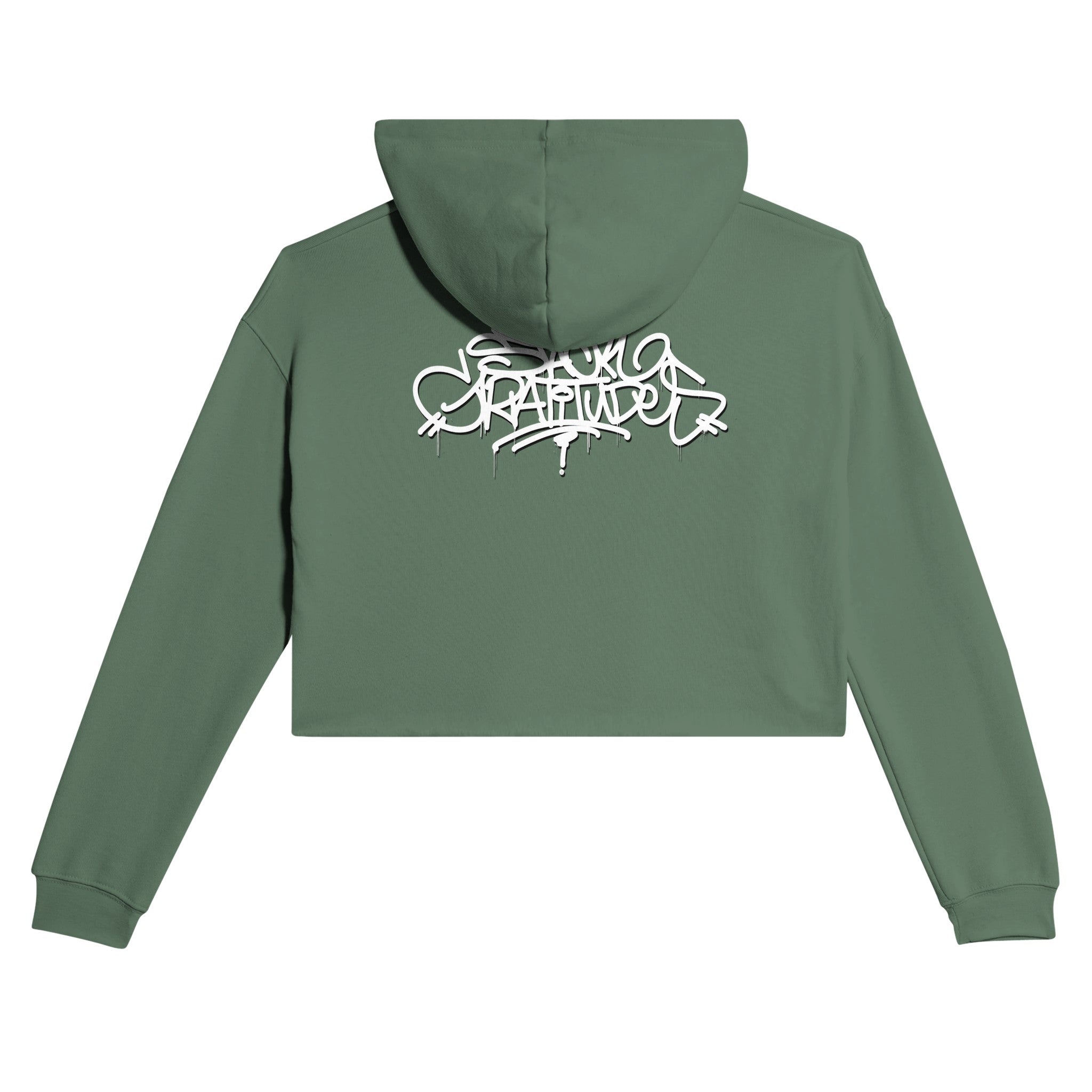 Stack Gratitudes (MTO) Women's Cropped Hoodie | Bella S / White