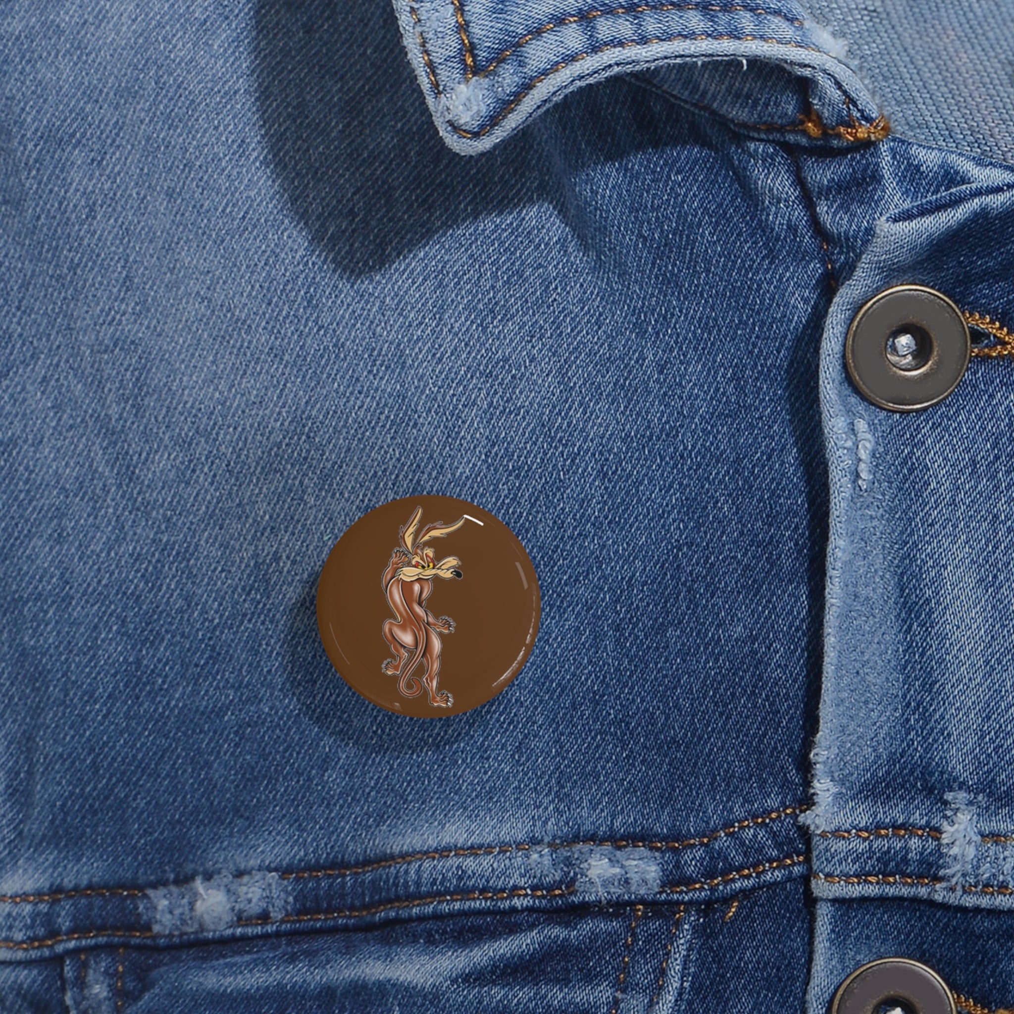 *Wile E. Coyote Dragon Round Button** 1" / Round / 1 pc