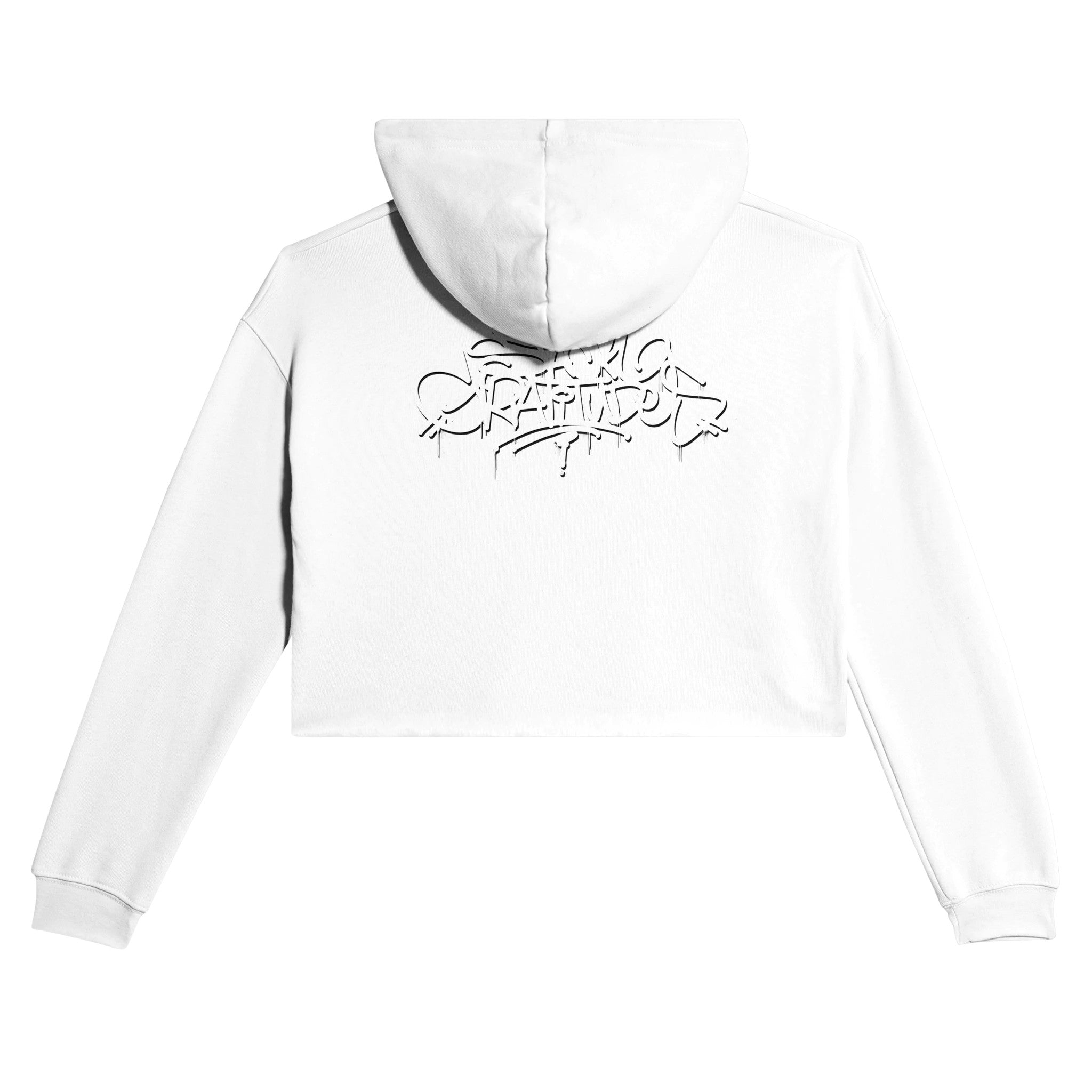 Stack Gratitudes (MTO) Women's Cropped Hoodie | Bella S / White