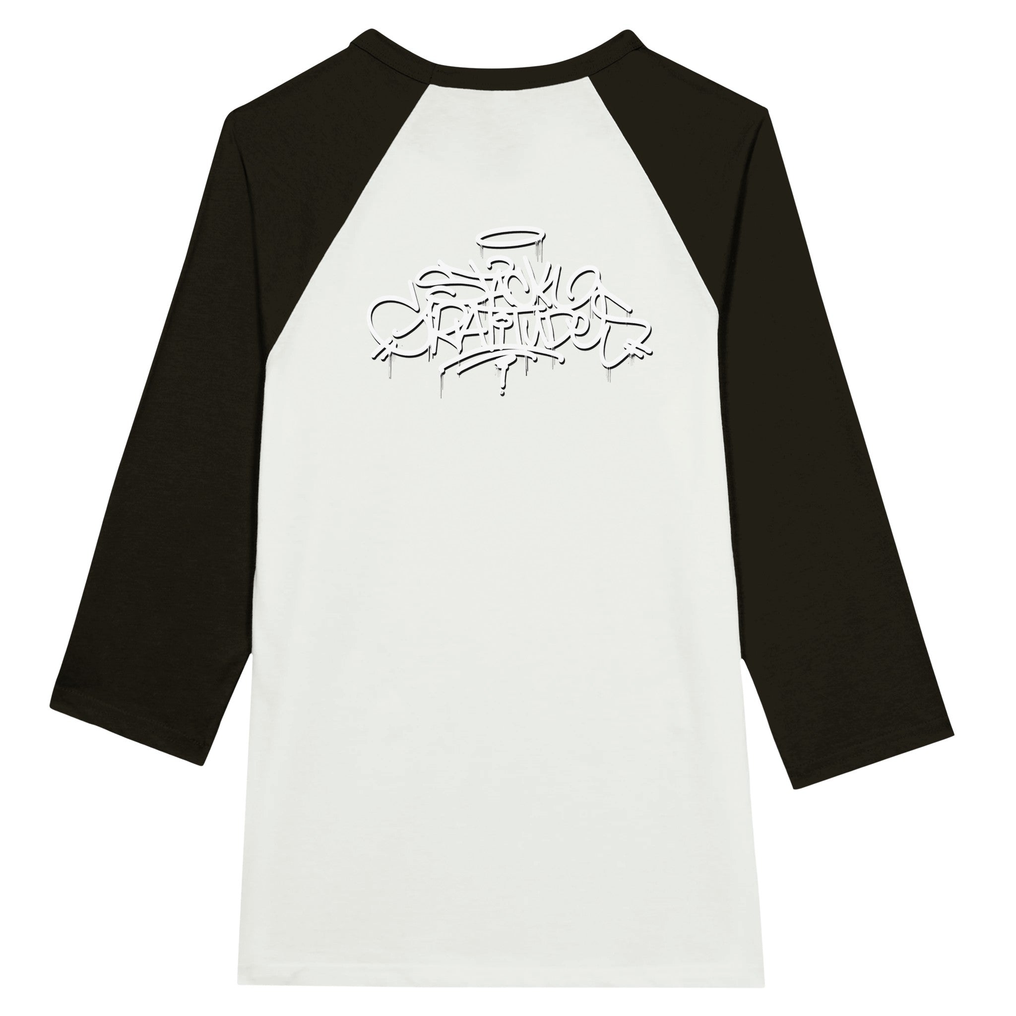 Stack Gratitudes (MTO) 
 Unisex 3/4 sleeve Raglan T-shirt S / Black and Red