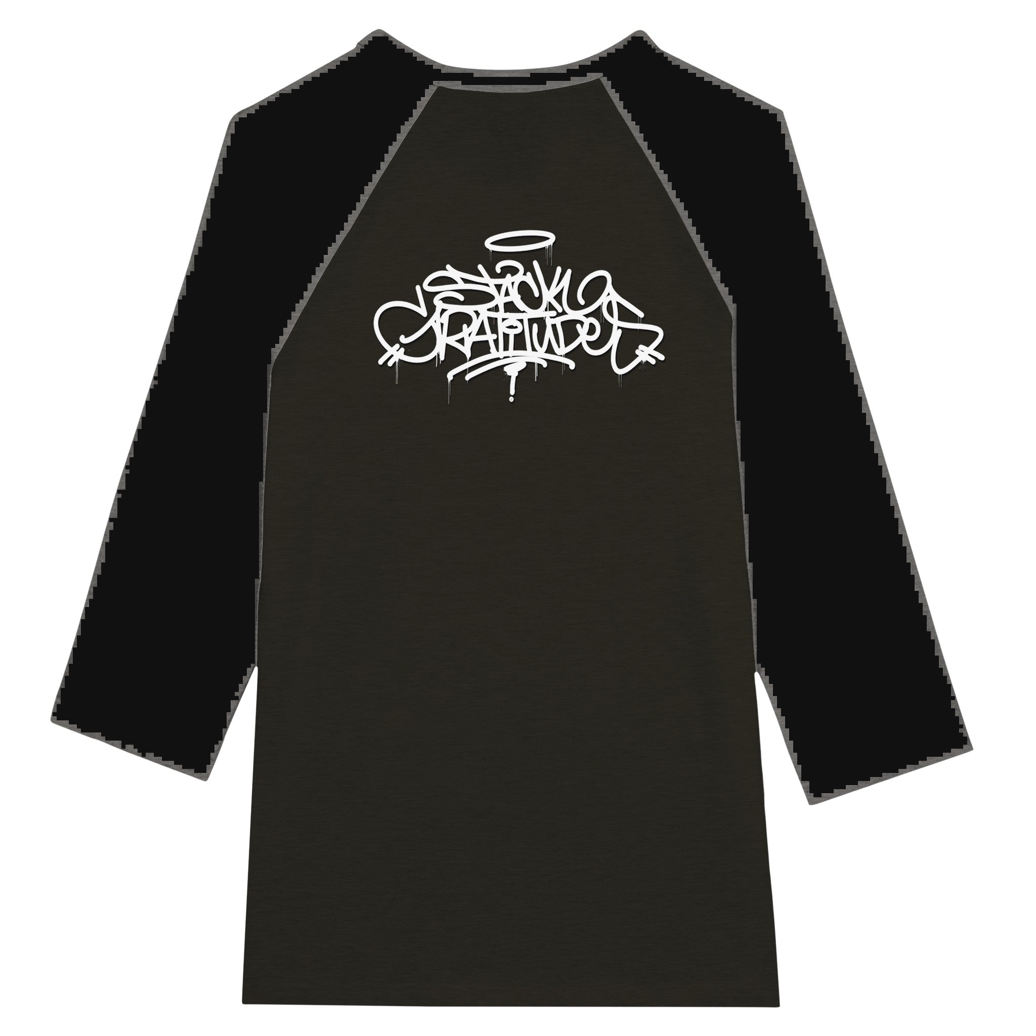 Stack Gratitudes (MTO) 
 Unisex 3/4 sleeve Raglan T-shirt S / Black and Red