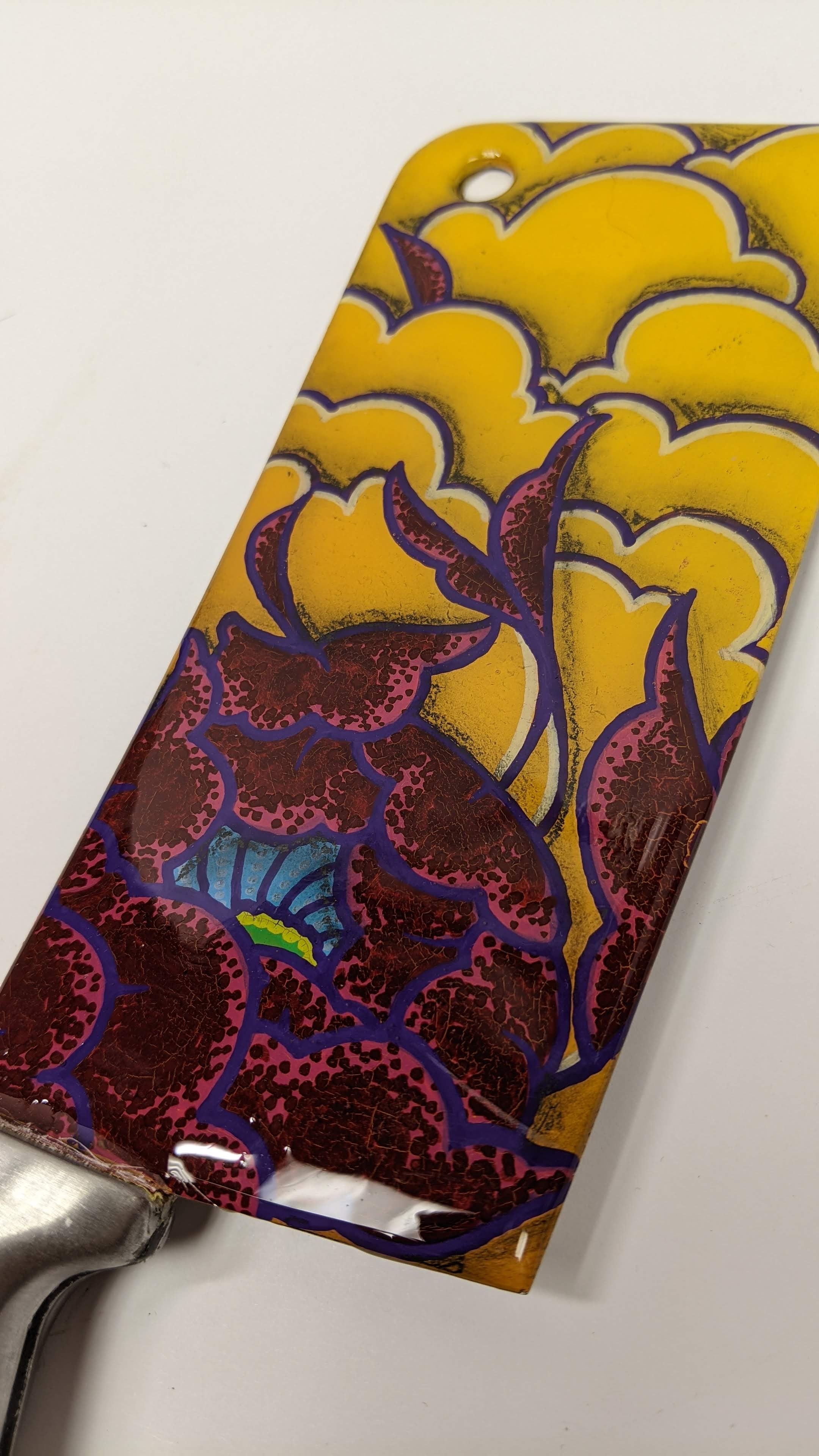 Peony Cleaver -yellow/burgundy Default Title