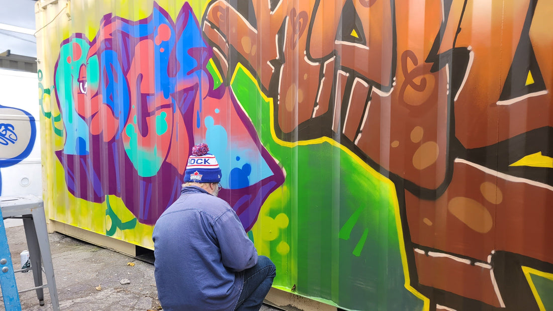 Rock / Horus shipping container graffiti @ TheseAreNotToys