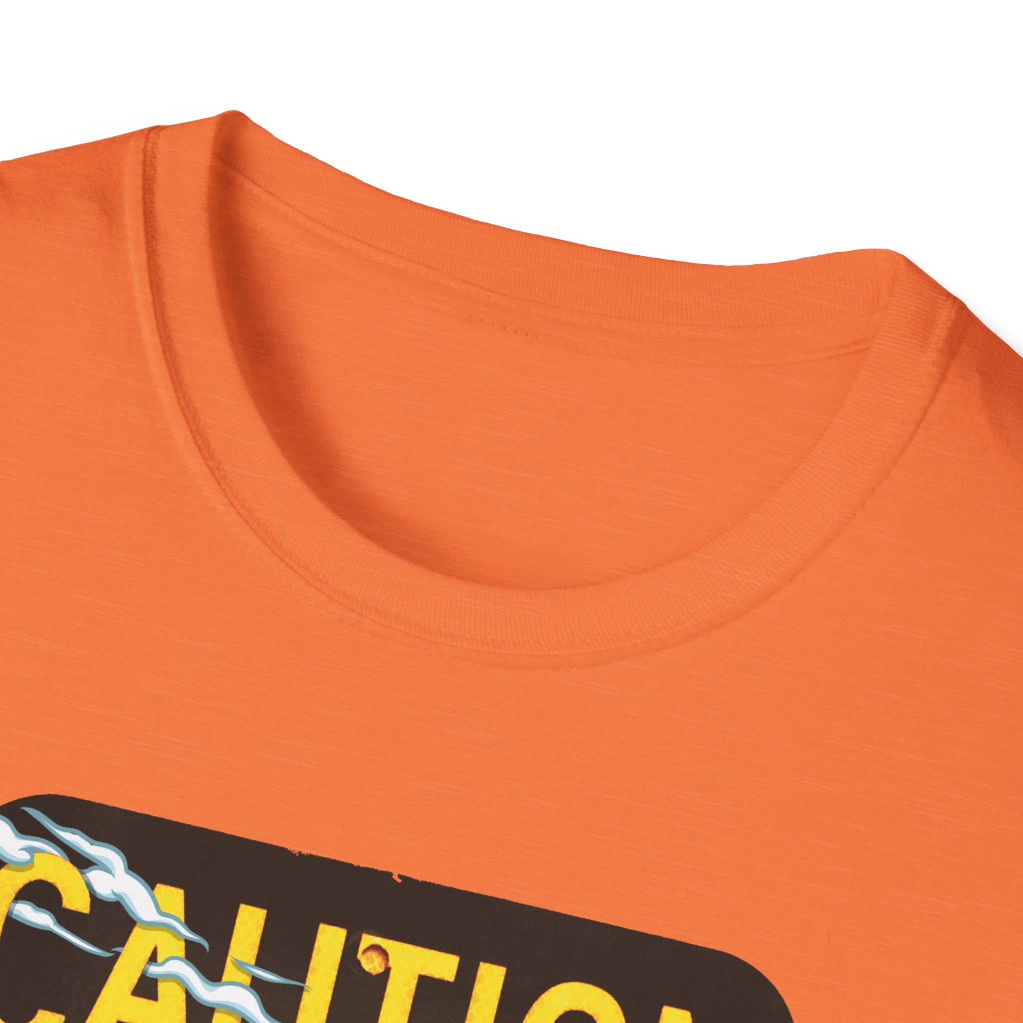 Caution Coyote Unisex Softstyle T-Shirt - Fun Graphic Tee for Animal Lovers