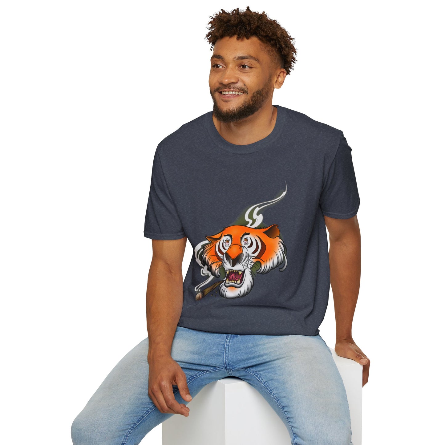 Stoney the Tiger - retro Softstyle T-Shirt