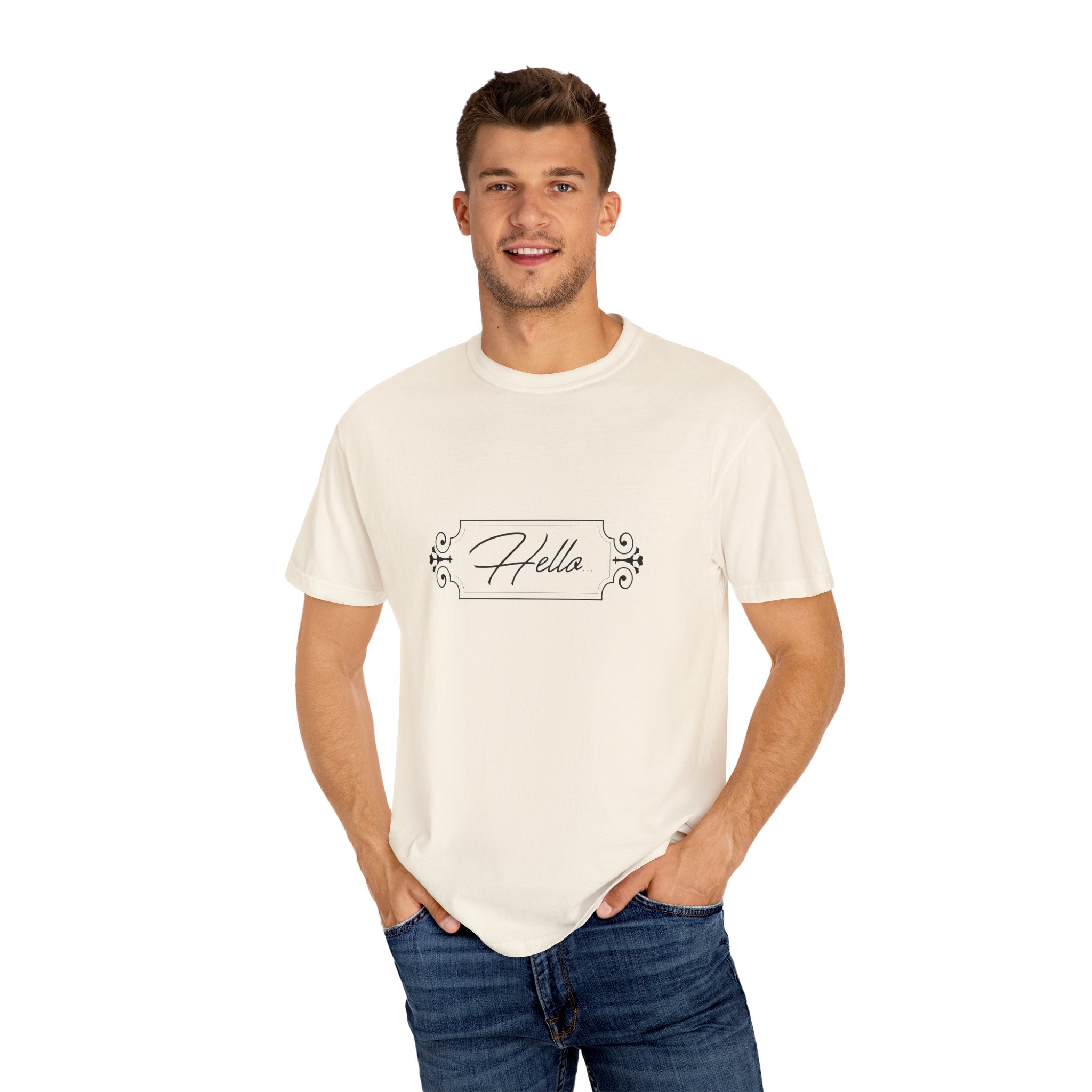 Adult humour- Hello T-Shirt for Everyday Style, Casual Wear, Gifts for Friends, Summer Outfits, Art-Inspired Fashion