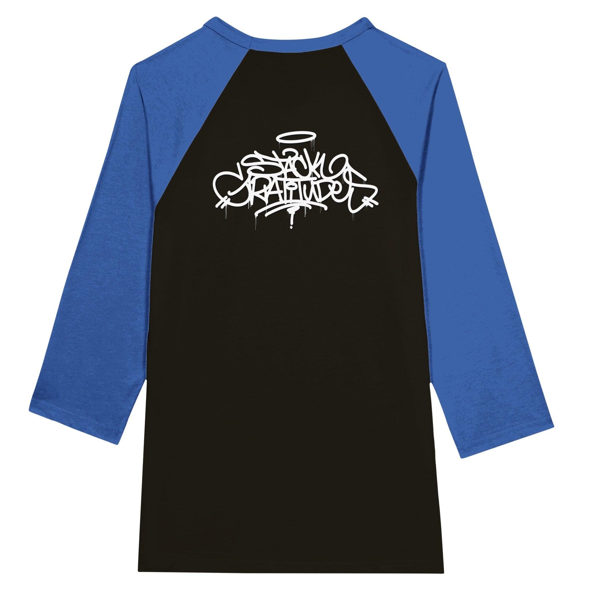 Stack Gratitudes (MTO) 
 Unisex 3/4 sleeve Raglan T-shirt S / Black and Red 