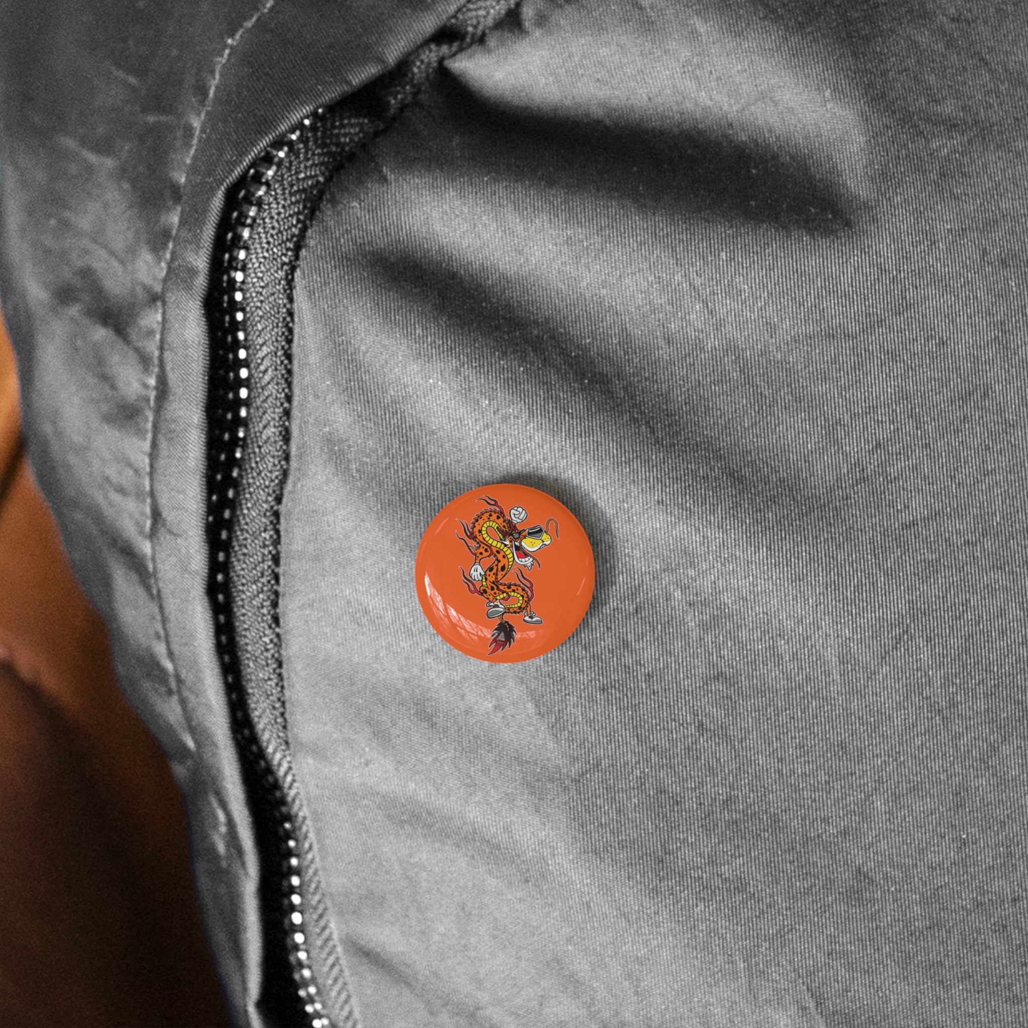 **Chester Cheetah Dragon Round Button**