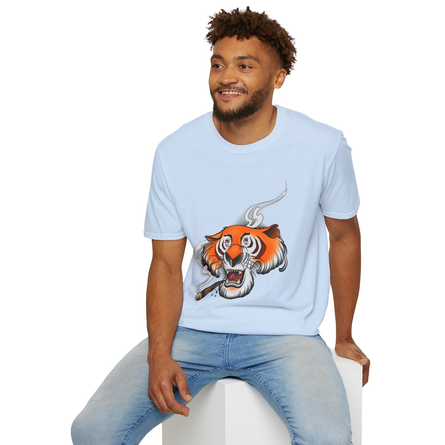 Stoney the Tiger - retro Softstyle T-Shirt