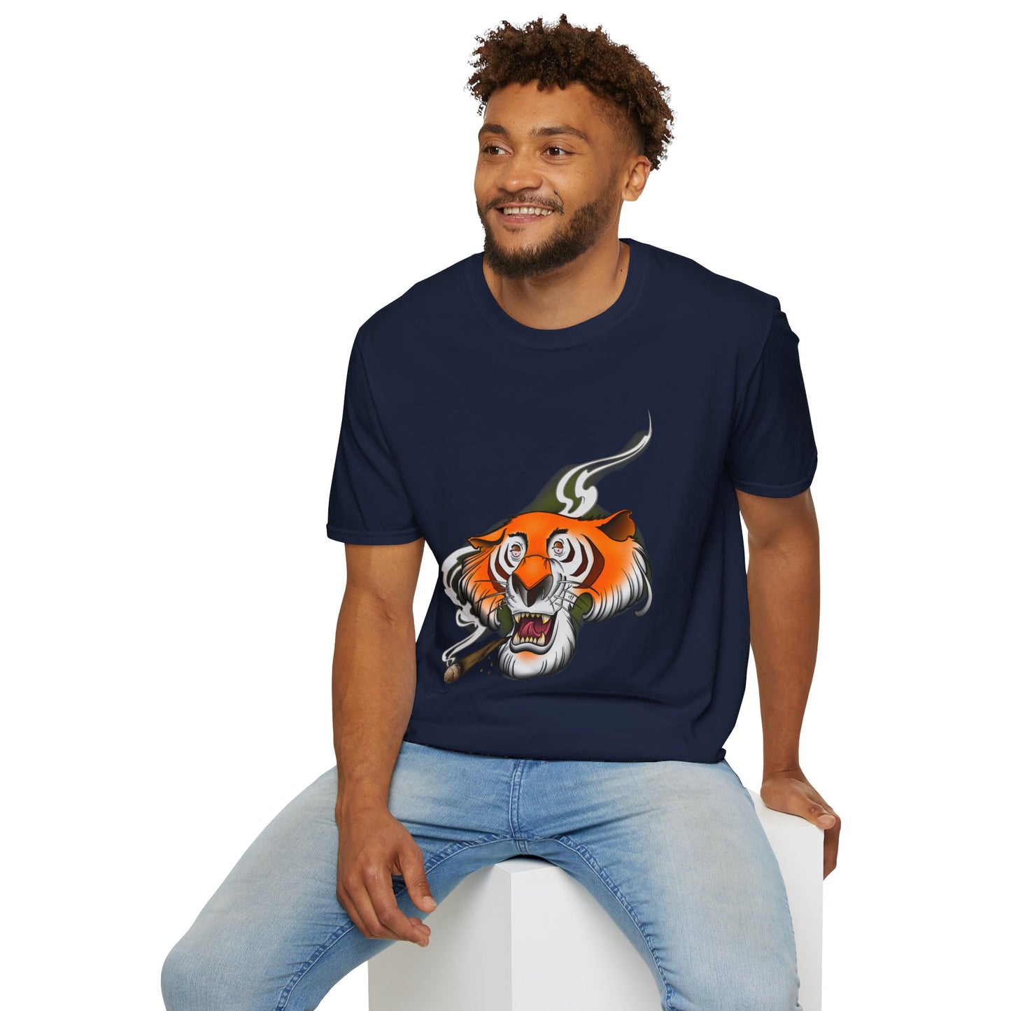 Stoney the Tiger - retro Softstyle T-Shirt