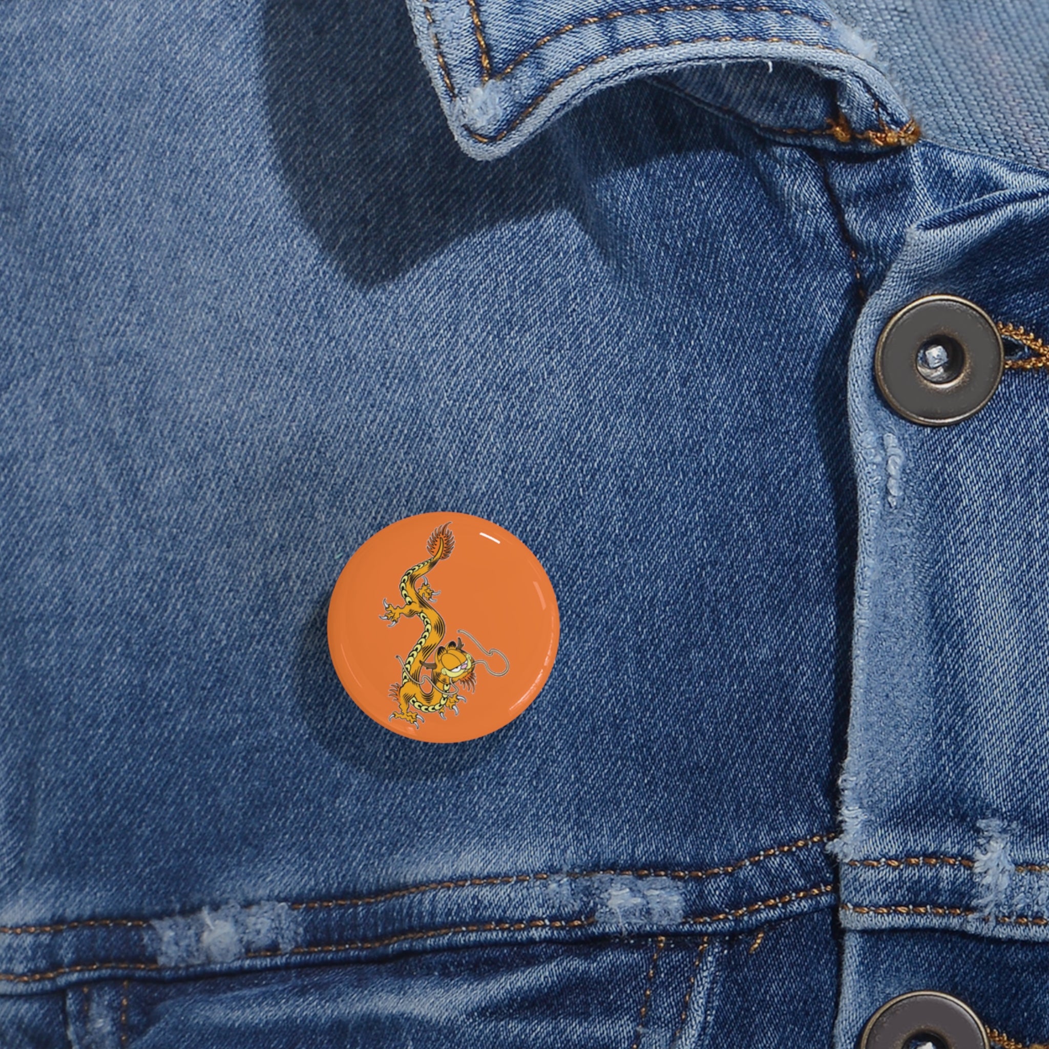 **Garfield Dragon Round Button**