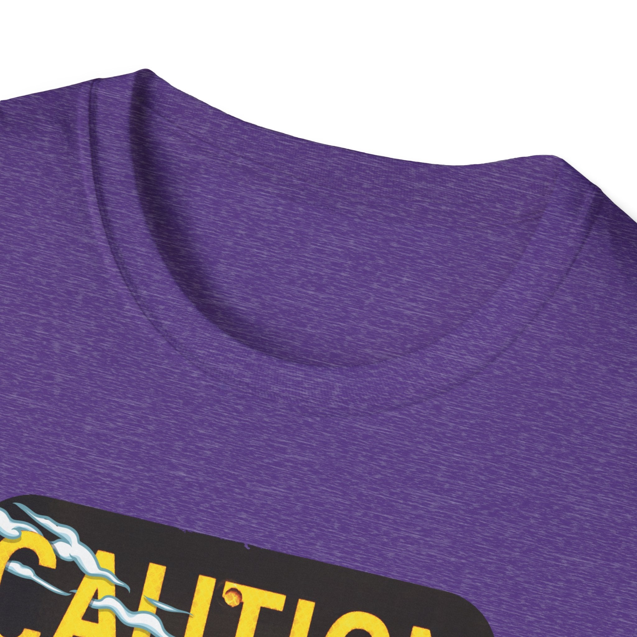 Caution Coyote Unisex Softstyle T-Shirt - Fun Graphic Tee for Animal Lovers