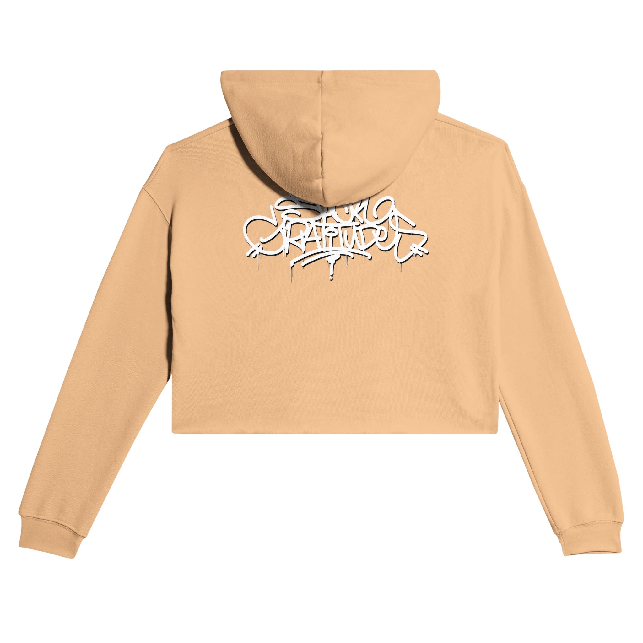 Stack Gratitudes (MTO) Women's Cropped Hoodie | Bella S / White 