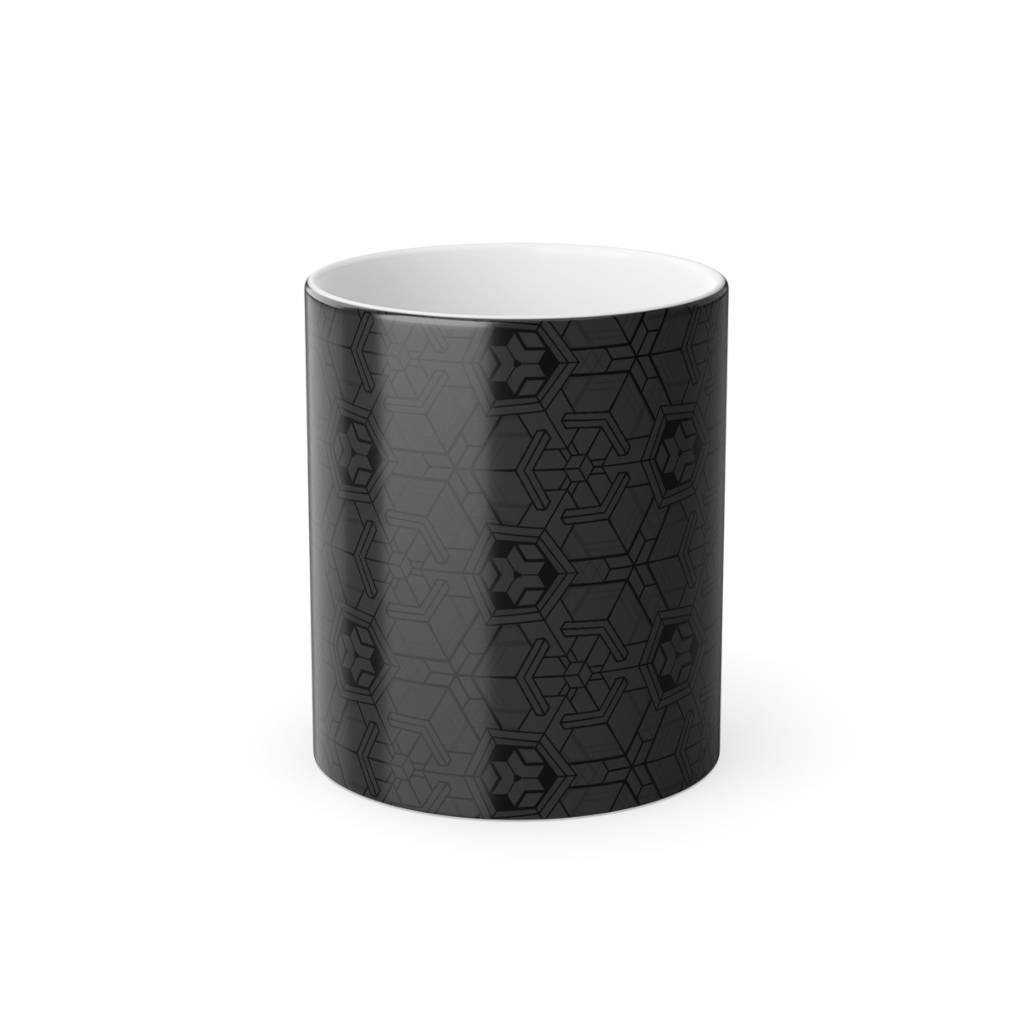 Tesseract Isometric Geometric Morphing Mug, by Tuffytats