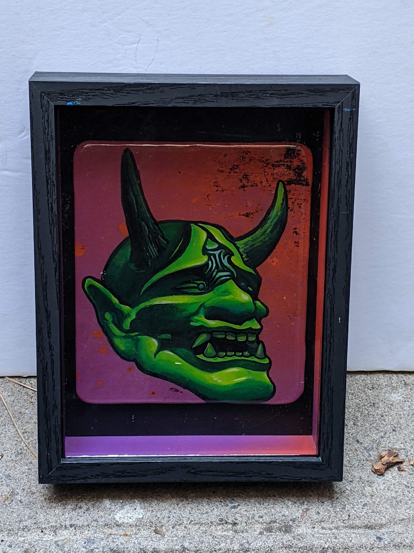 Shadow box Hannya (Green)