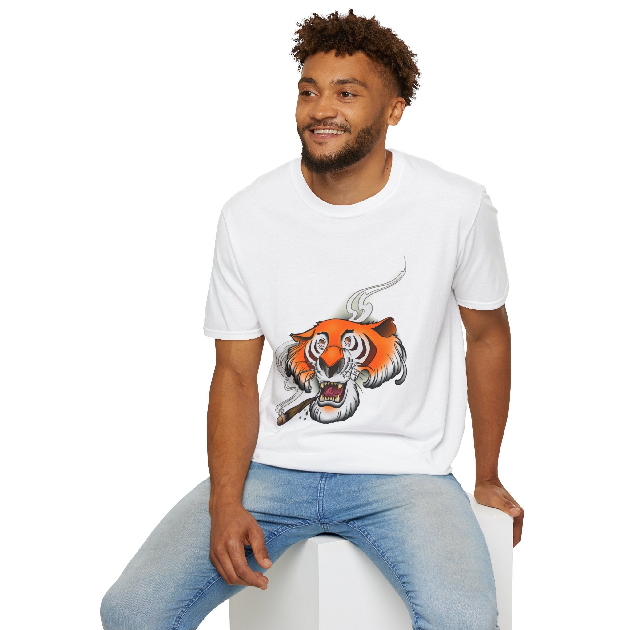 Stoney the Tiger - retro Softstyle T-Shirt