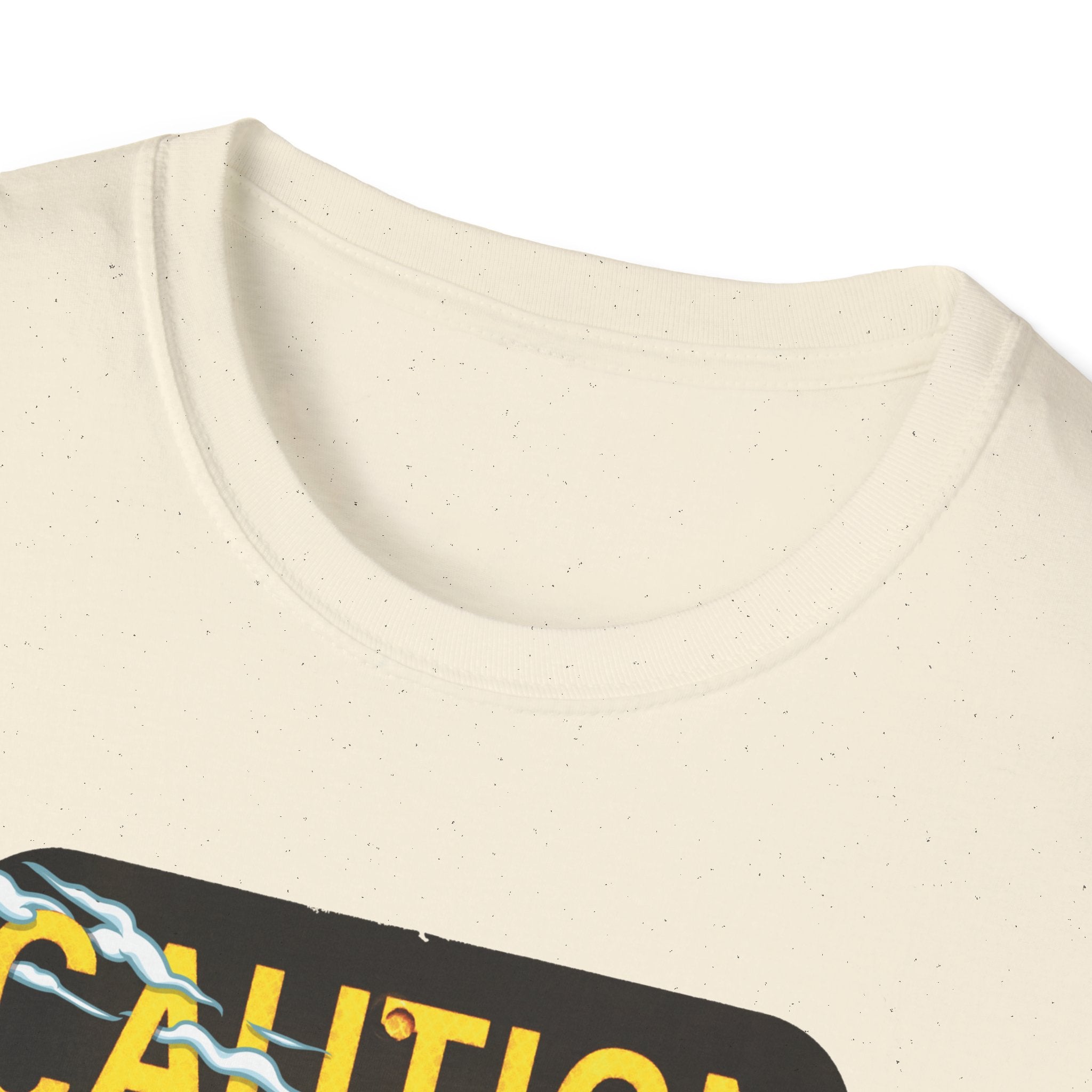 Caution Coyote Unisex Softstyle T-Shirt - Fun Graphic Tee for Animal Lovers