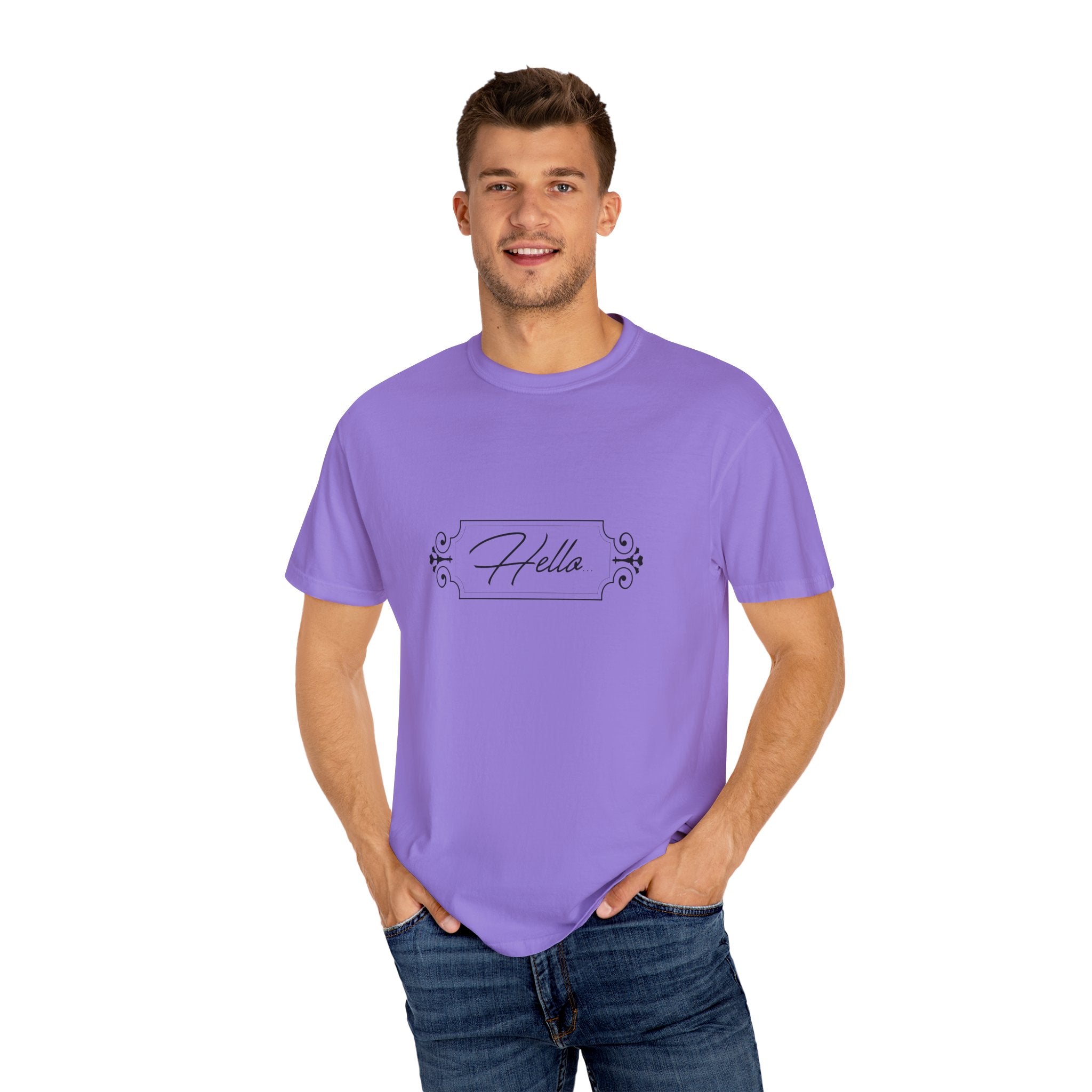 Adult humour- Hello T-Shirt for Everyday Style, Casual Wear, Gifts for Friends, Summer Outfits, Art-Inspired Fashion