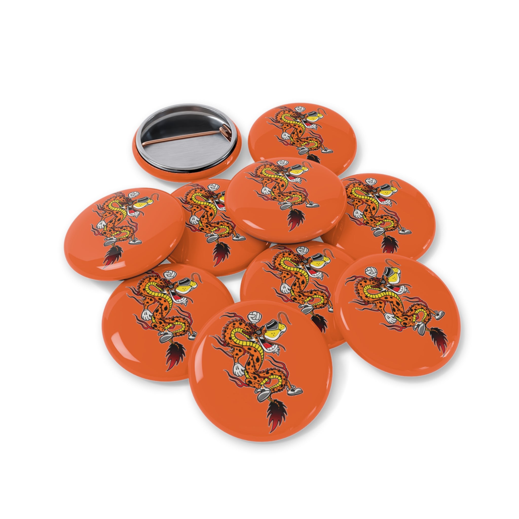 **Chester Cheetah Dragon Round Button**
