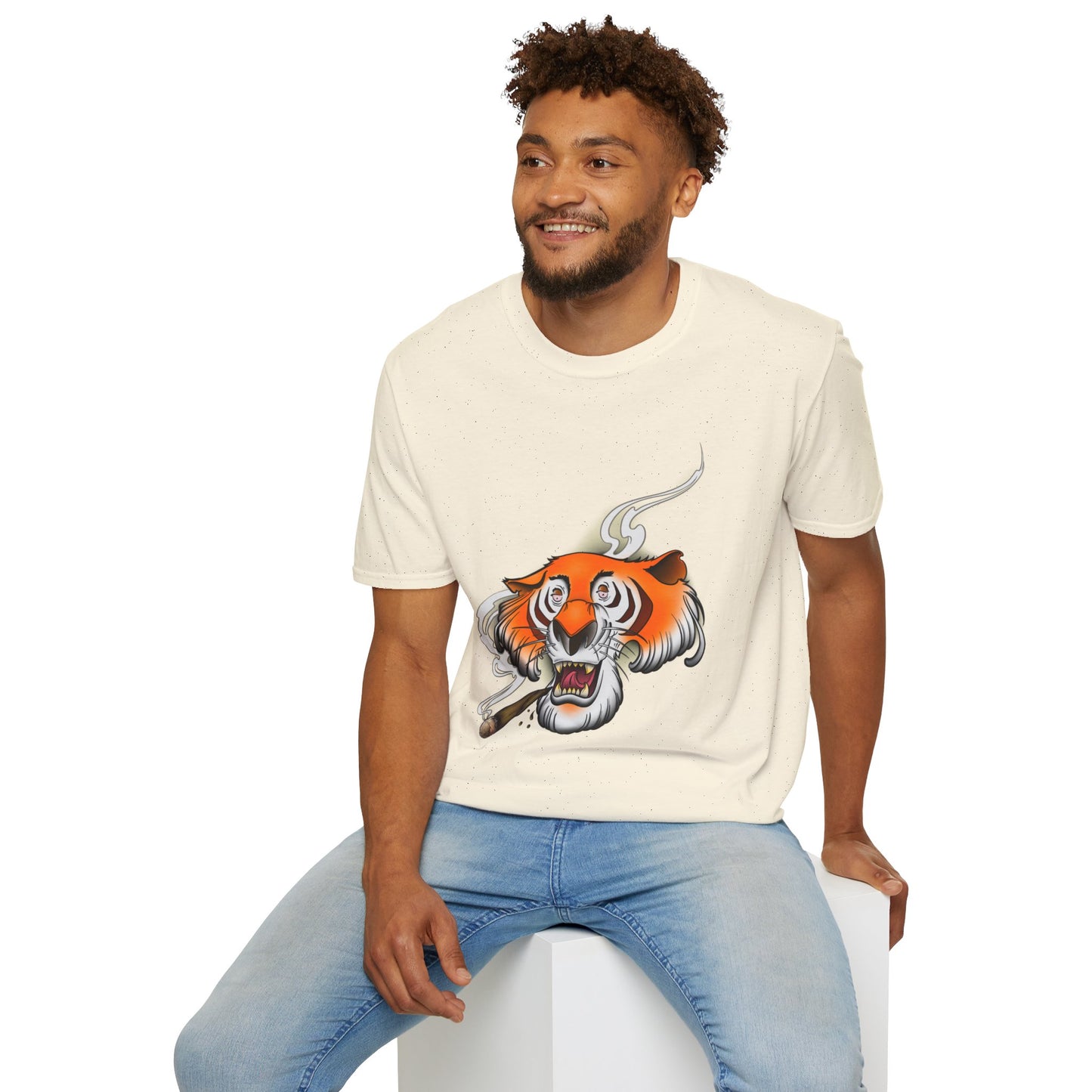 Stoney the Tiger - retro Softstyle T-Shirt