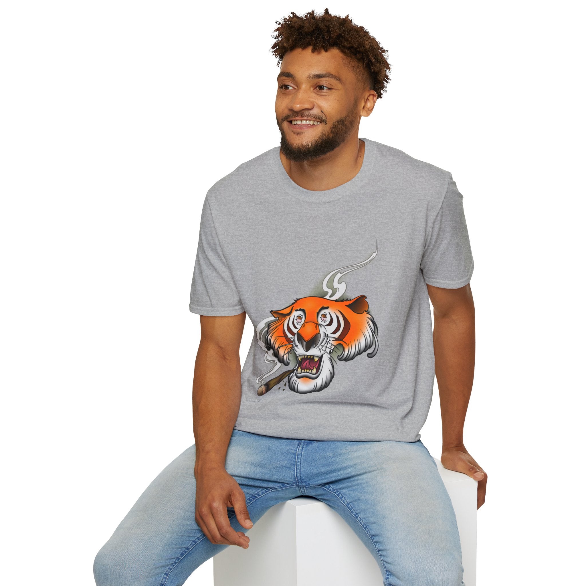 Stoney the Tiger - retro Softstyle T-Shirt