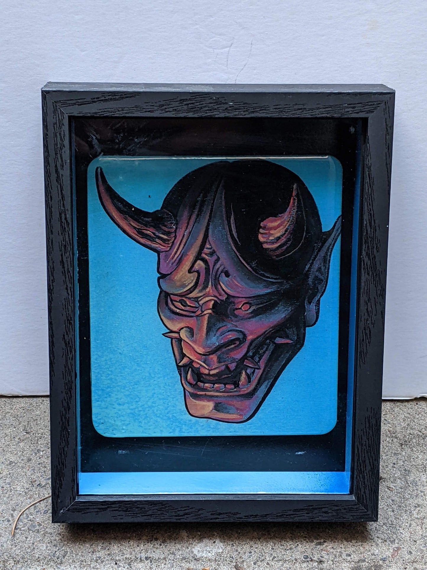 Shadow box Hannya (Blue)