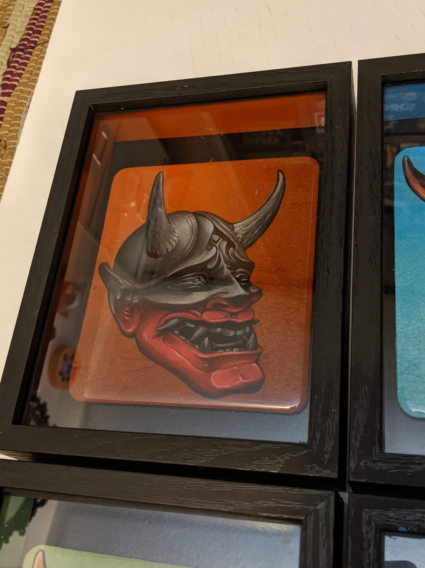 Shadow box Hannya (grey)