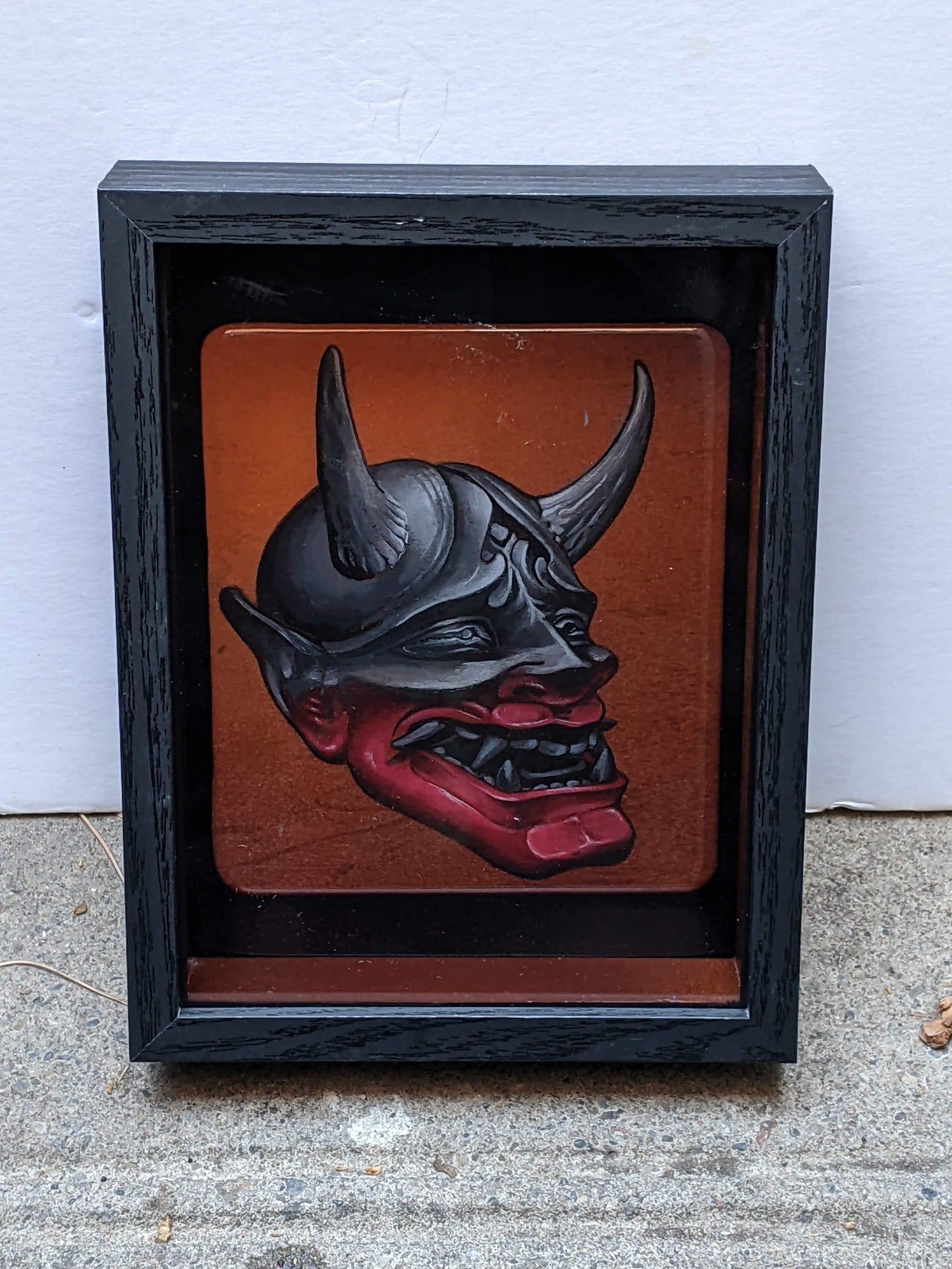 Shadow box Hannya (grey)