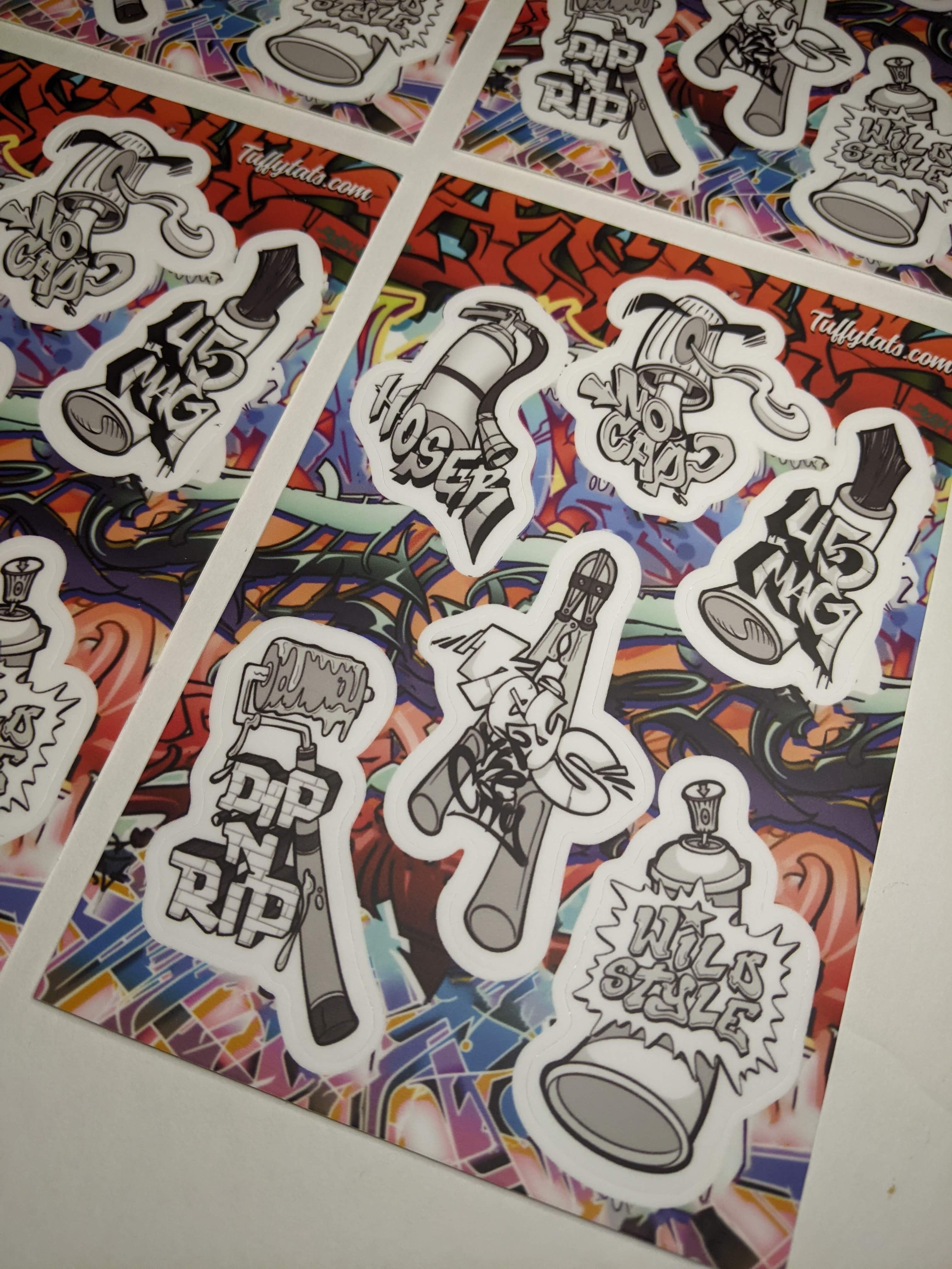 Graffiti sticker sheet