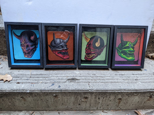 Shadow box Hannya Set (4 pieces)