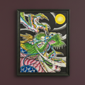 "Dragon" – Original Acrylic Ink Flash Painting (Signed & Framed)