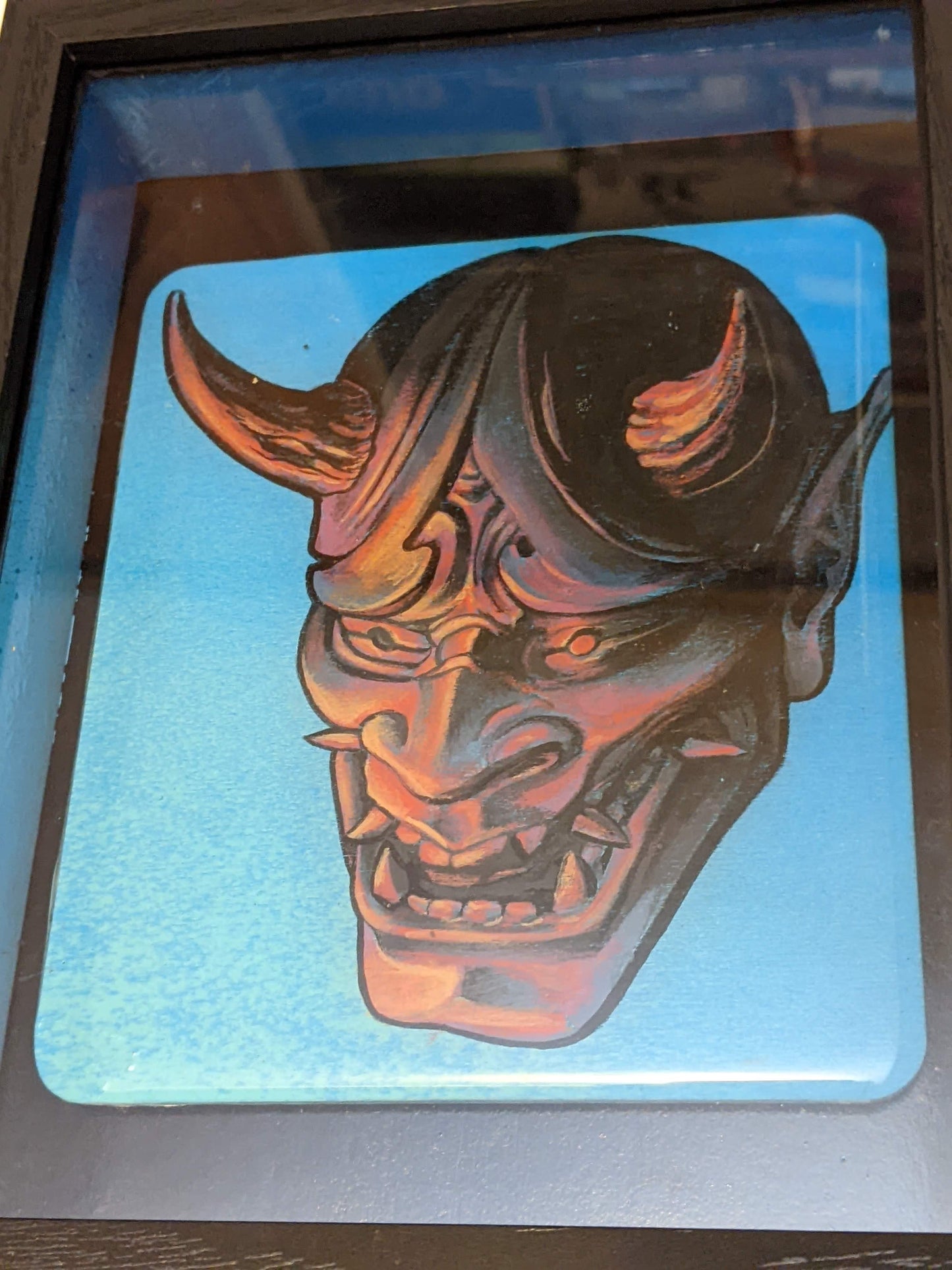 Shadow box Hannya (Blue)