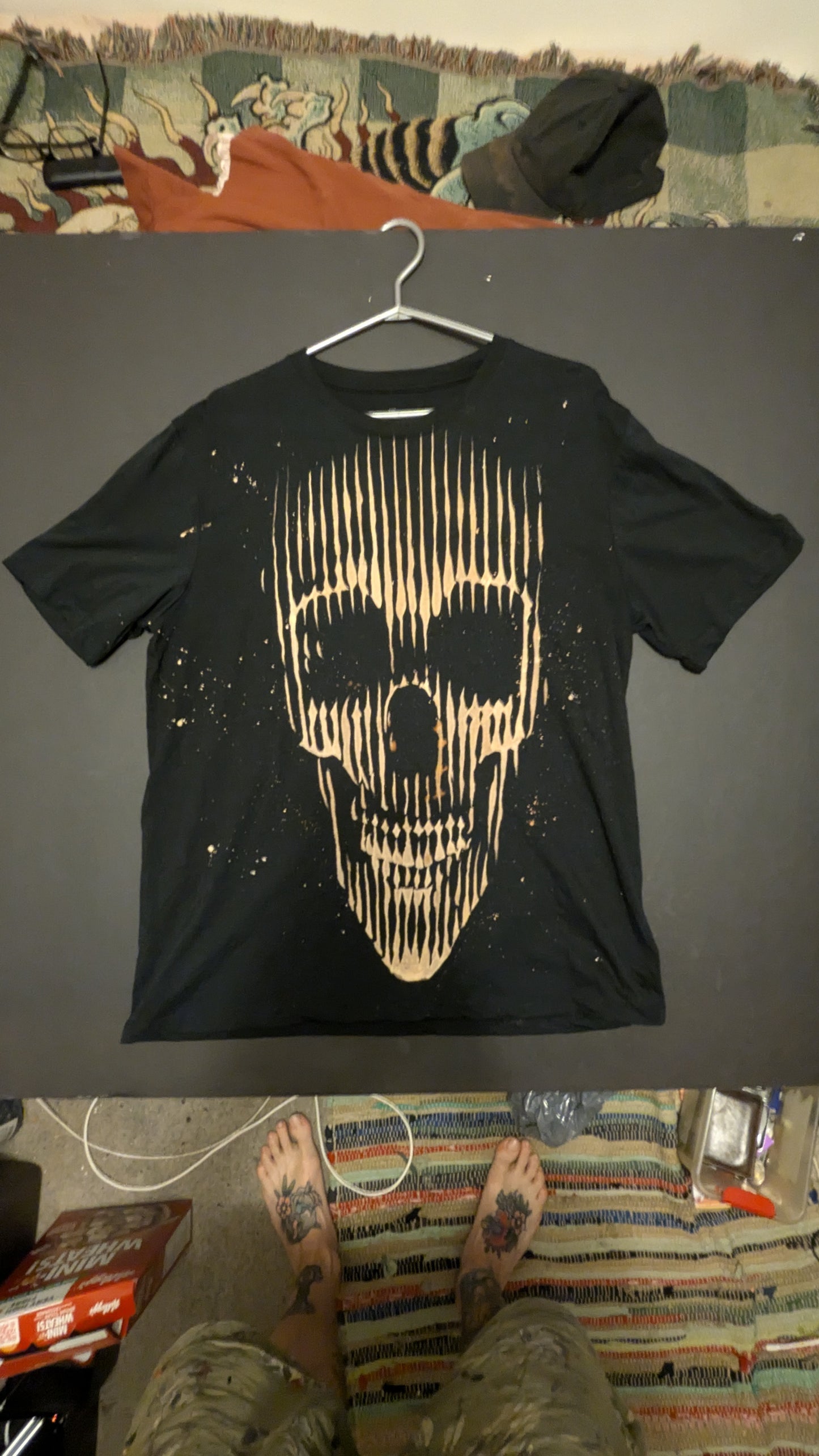 Blinded- bleach paint skull 1