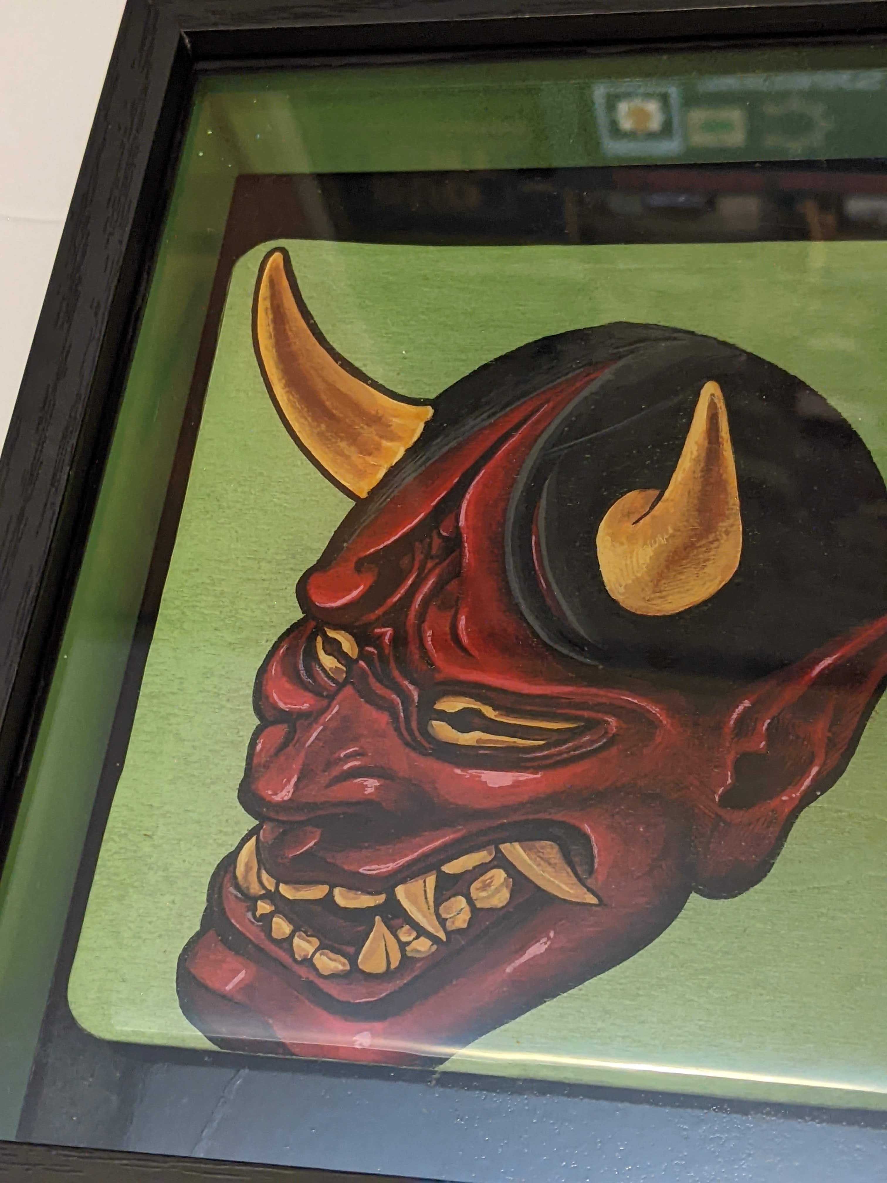 Shadow box Hannya (Red)