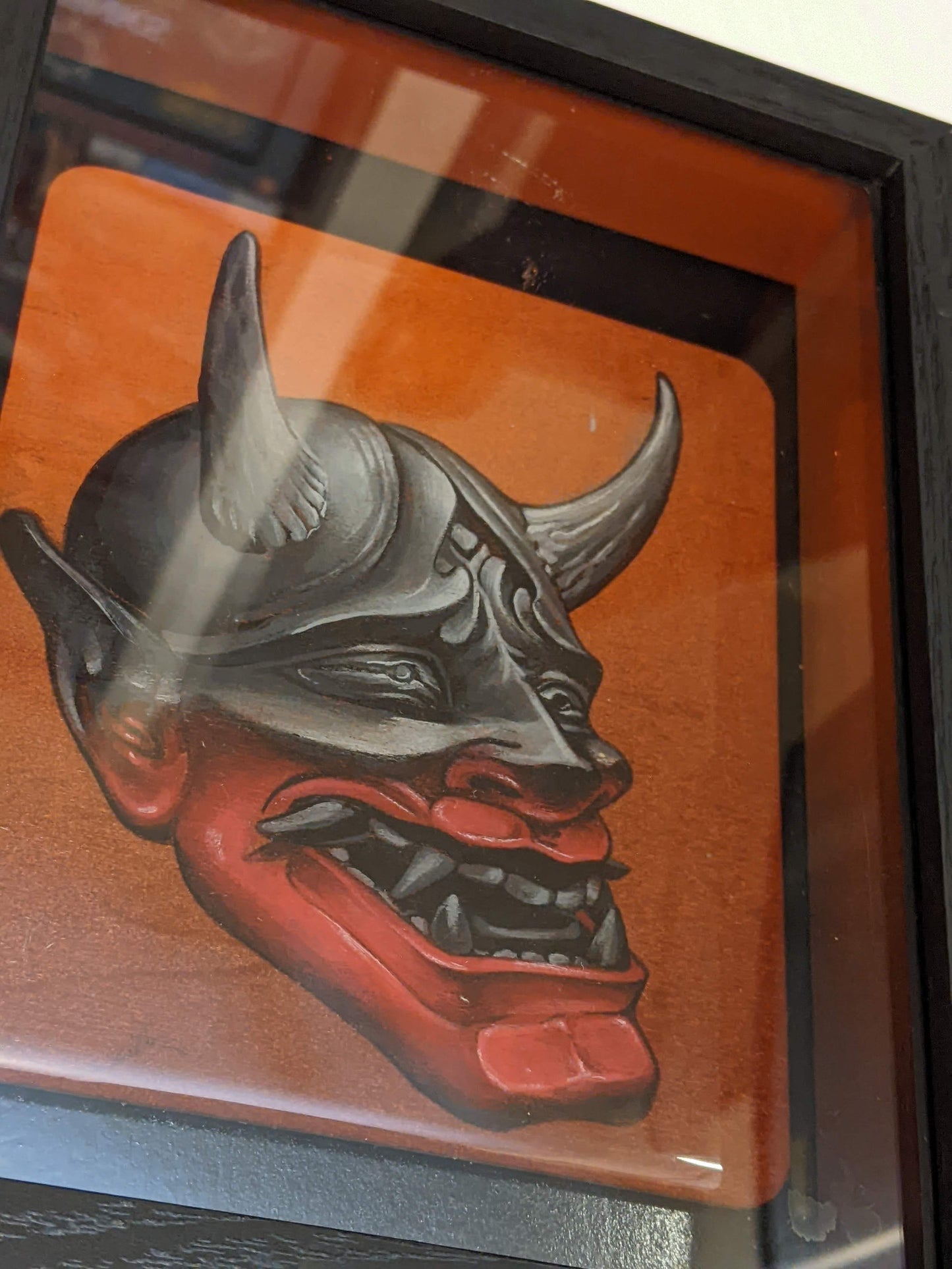 Shadow box Hannya (grey)