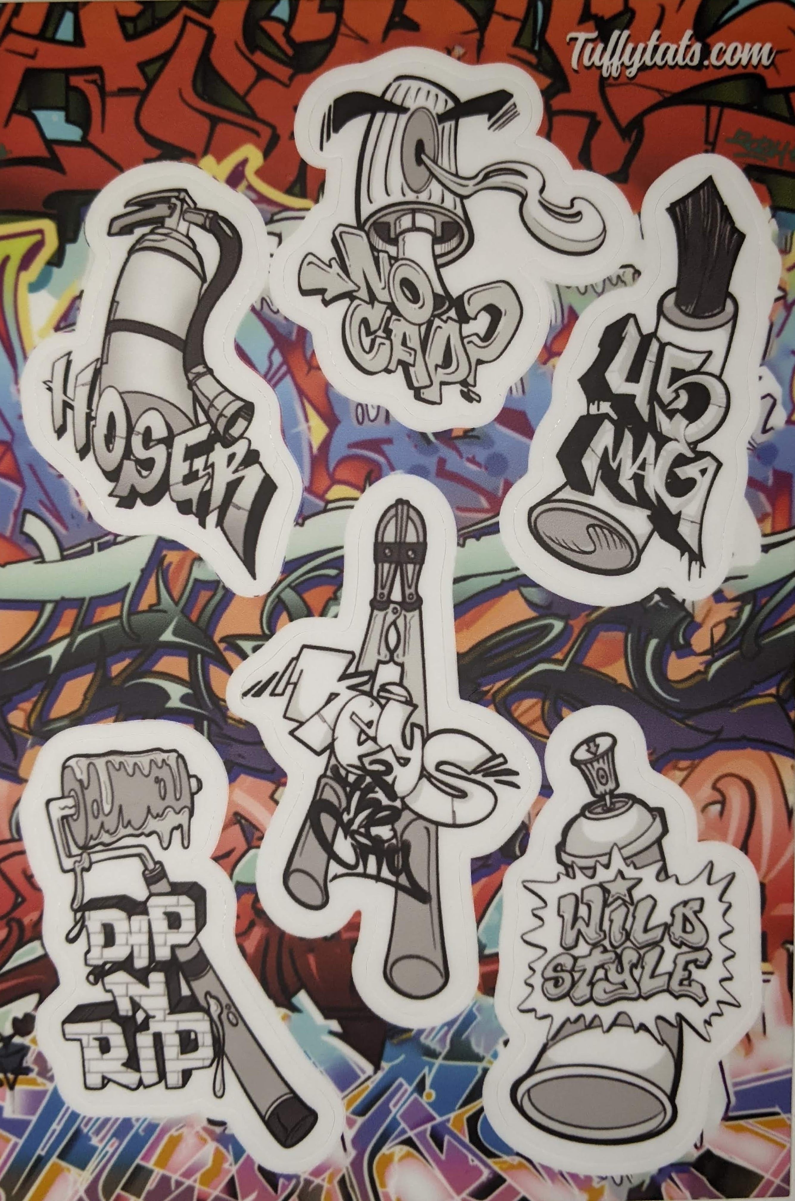 Graffiti sticker sheet