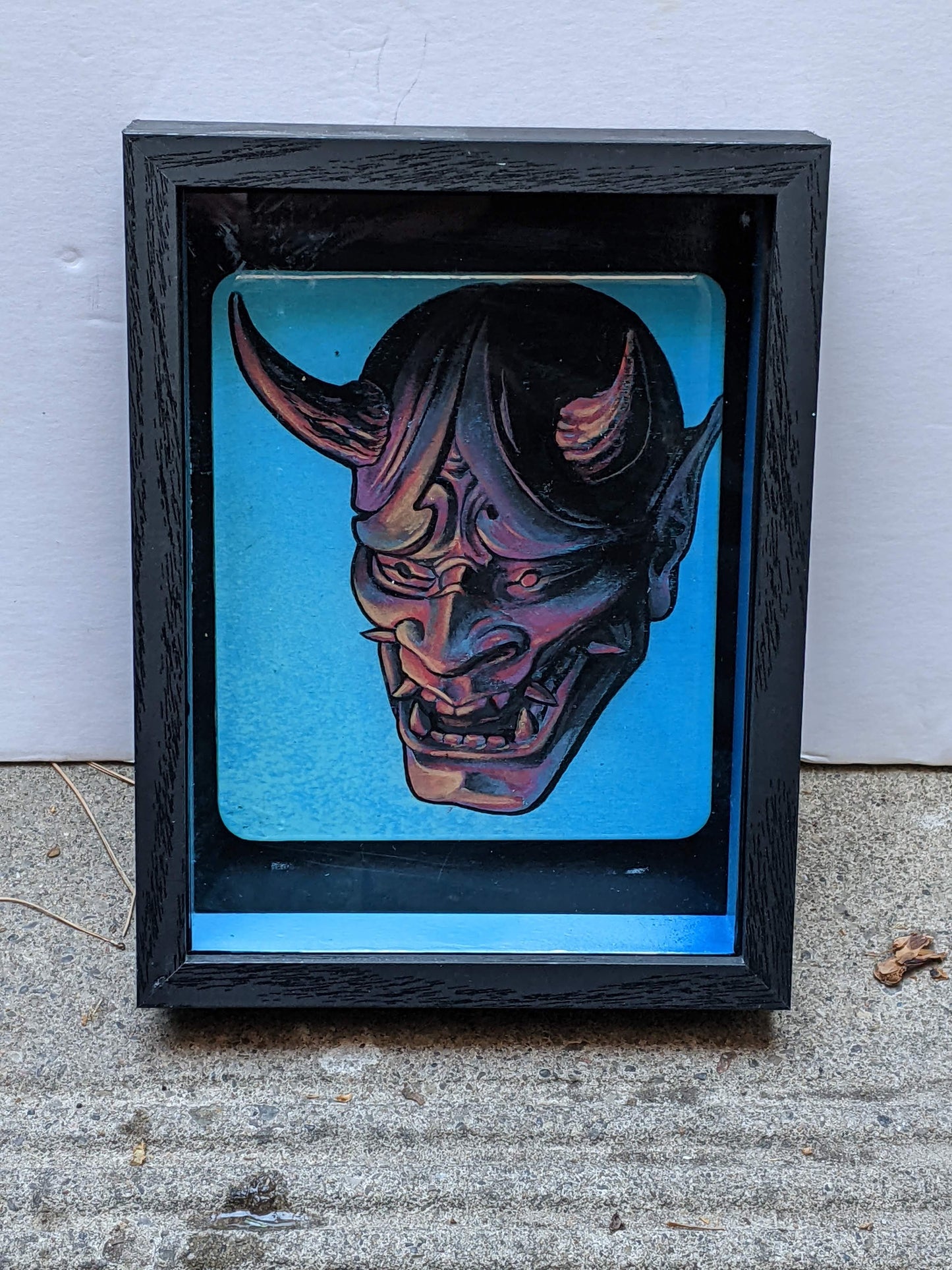 Shadow box Hannya (Blue)