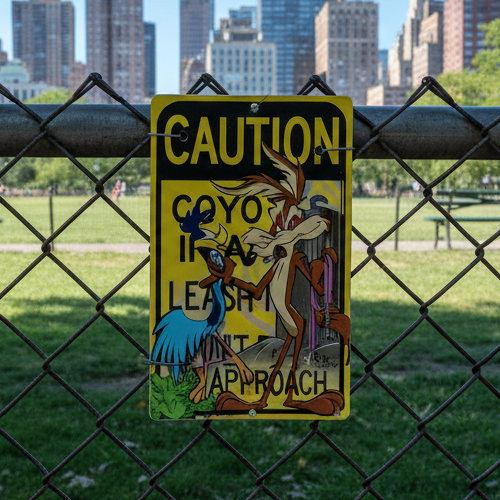 Uv printed graffiti theme design on replica municipal sign