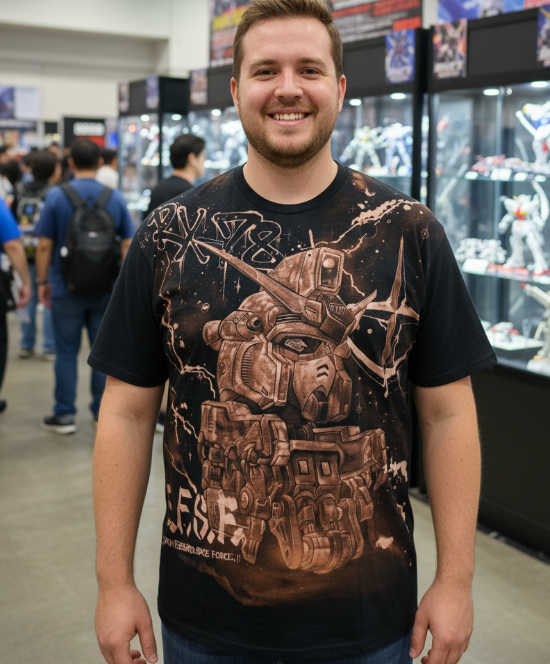 Bleach paint rx-78 graphic top 