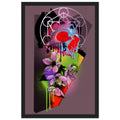 Sakura Skull by Horus Black frame / Ready-to-hang 