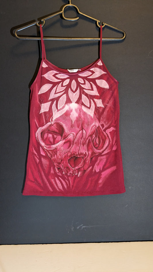 Skull/mandala ladies bleach tee