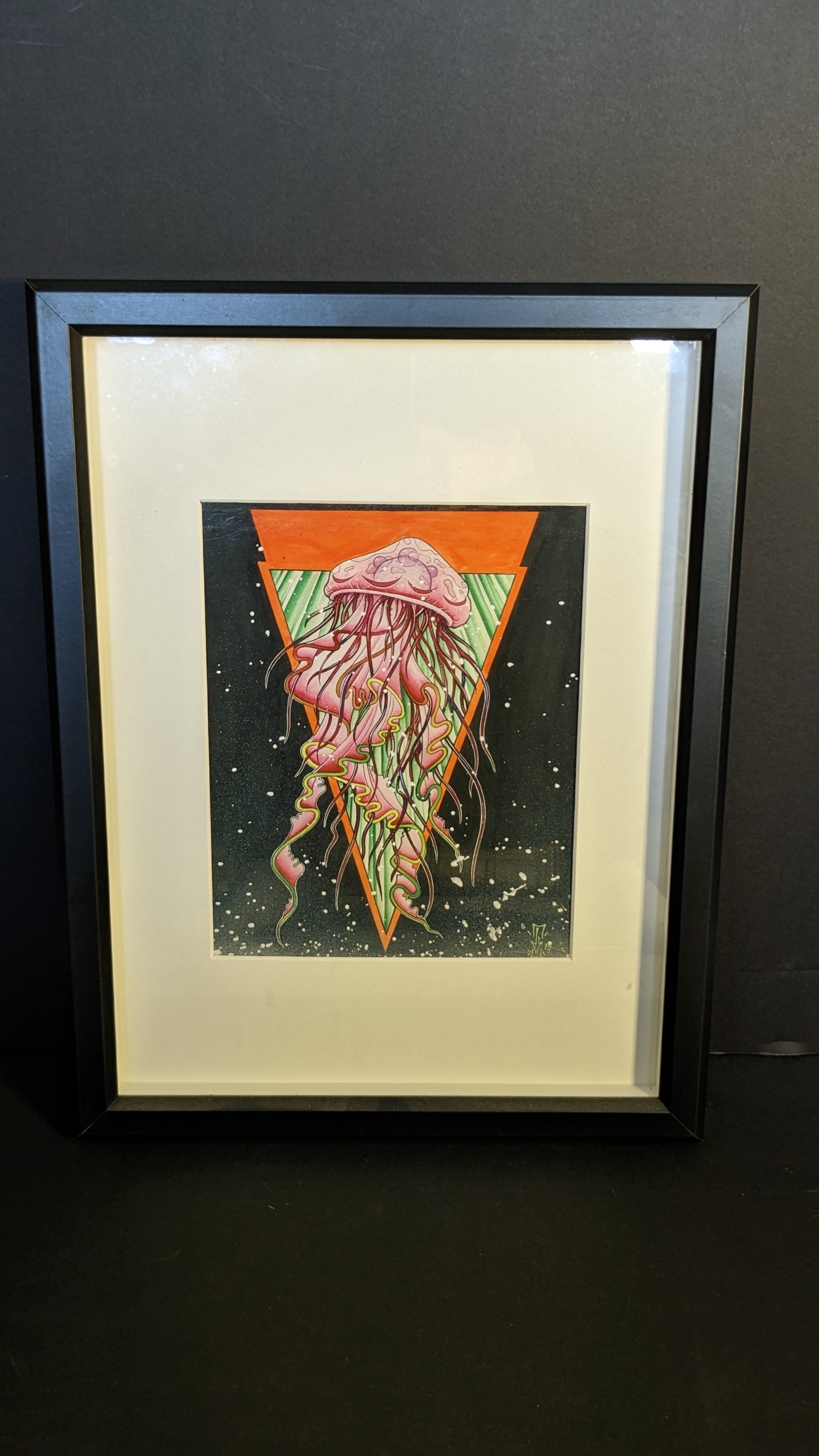 Framed jellyfish (print)